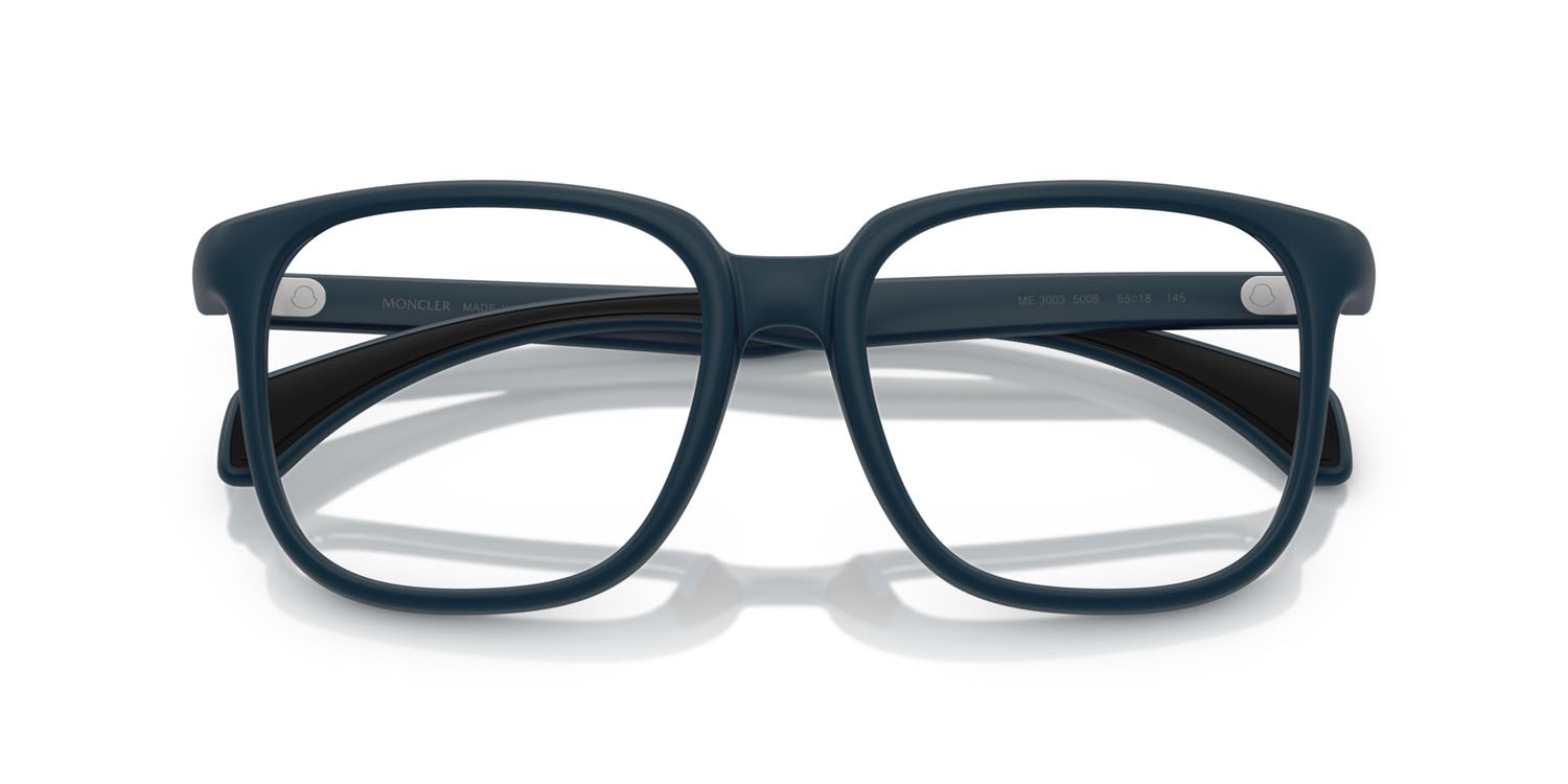 Eyeglasses Moncler ME 3003 (5008) color blu opaco shape square lenses lente demo