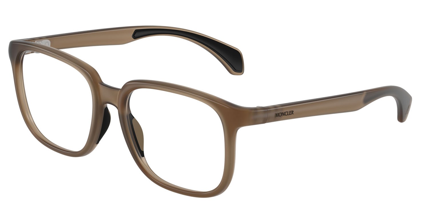 Eyeglasses Moncler ME 3003 (5012) color marrone chiaro opalino shape square lenses lente demo