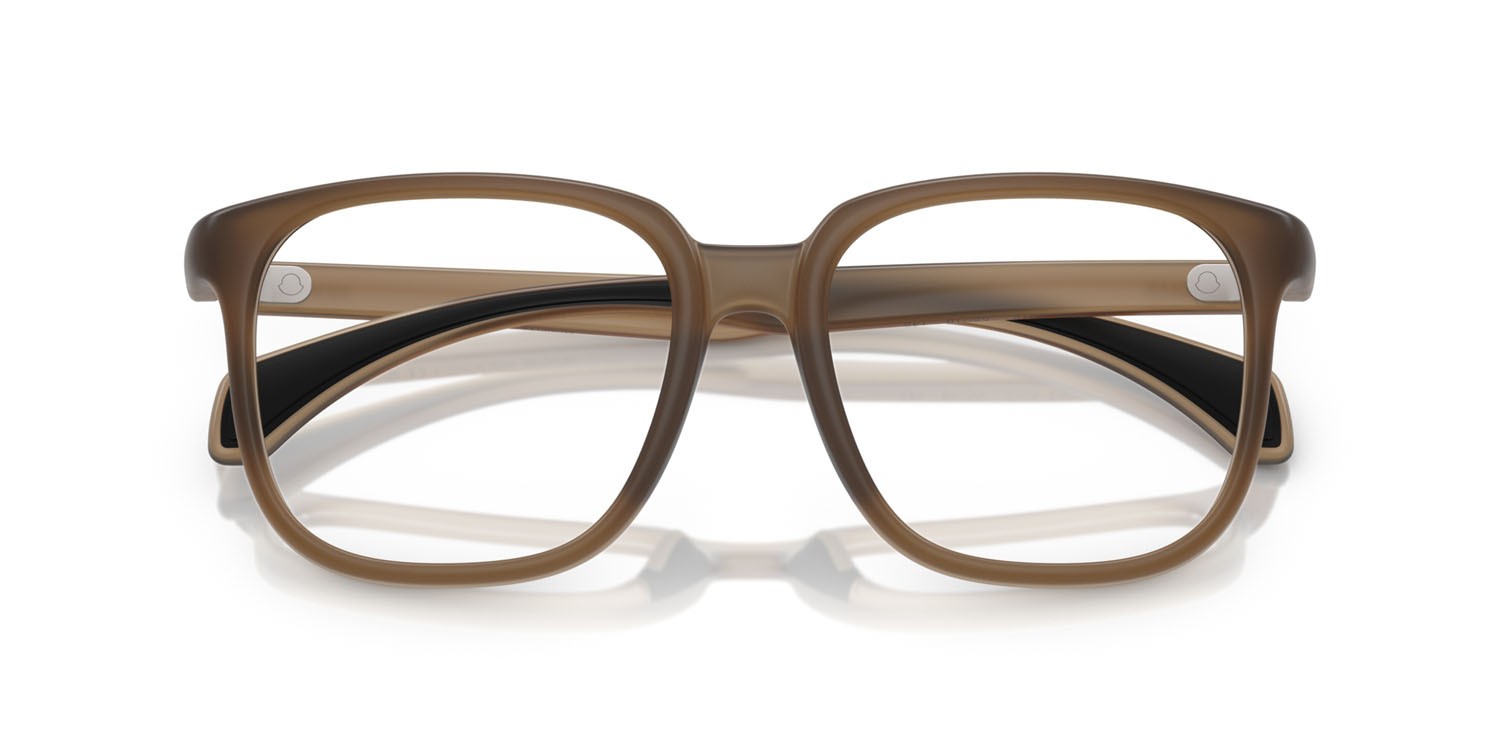 Eyeglasses Moncler ME 3003 (5012) color marrone chiaro opalino shape square lenses lente demo