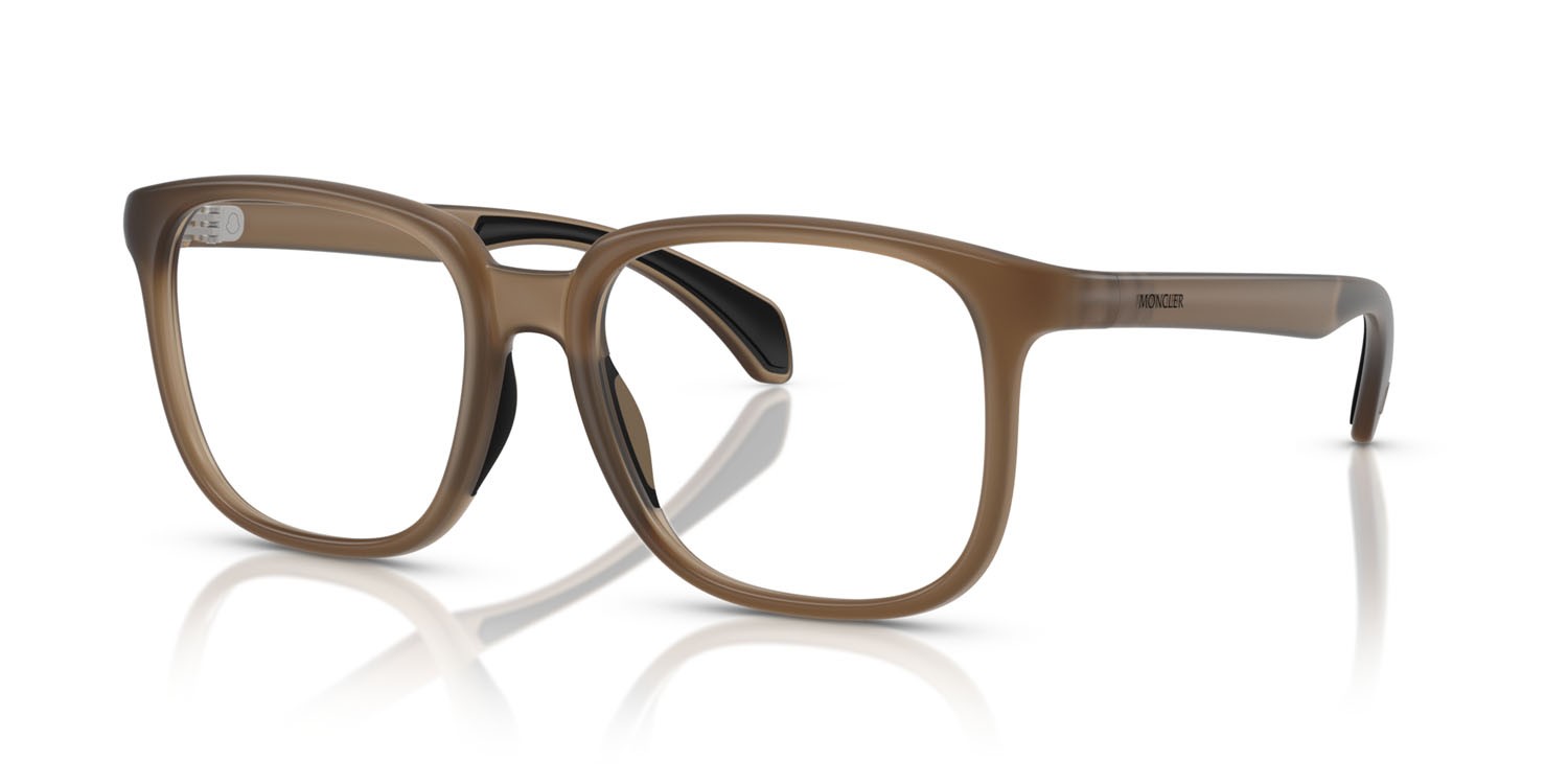 Eyeglasses Moncler ME 3003 (5012) color marrone chiaro opalino shape square lenses lente demo