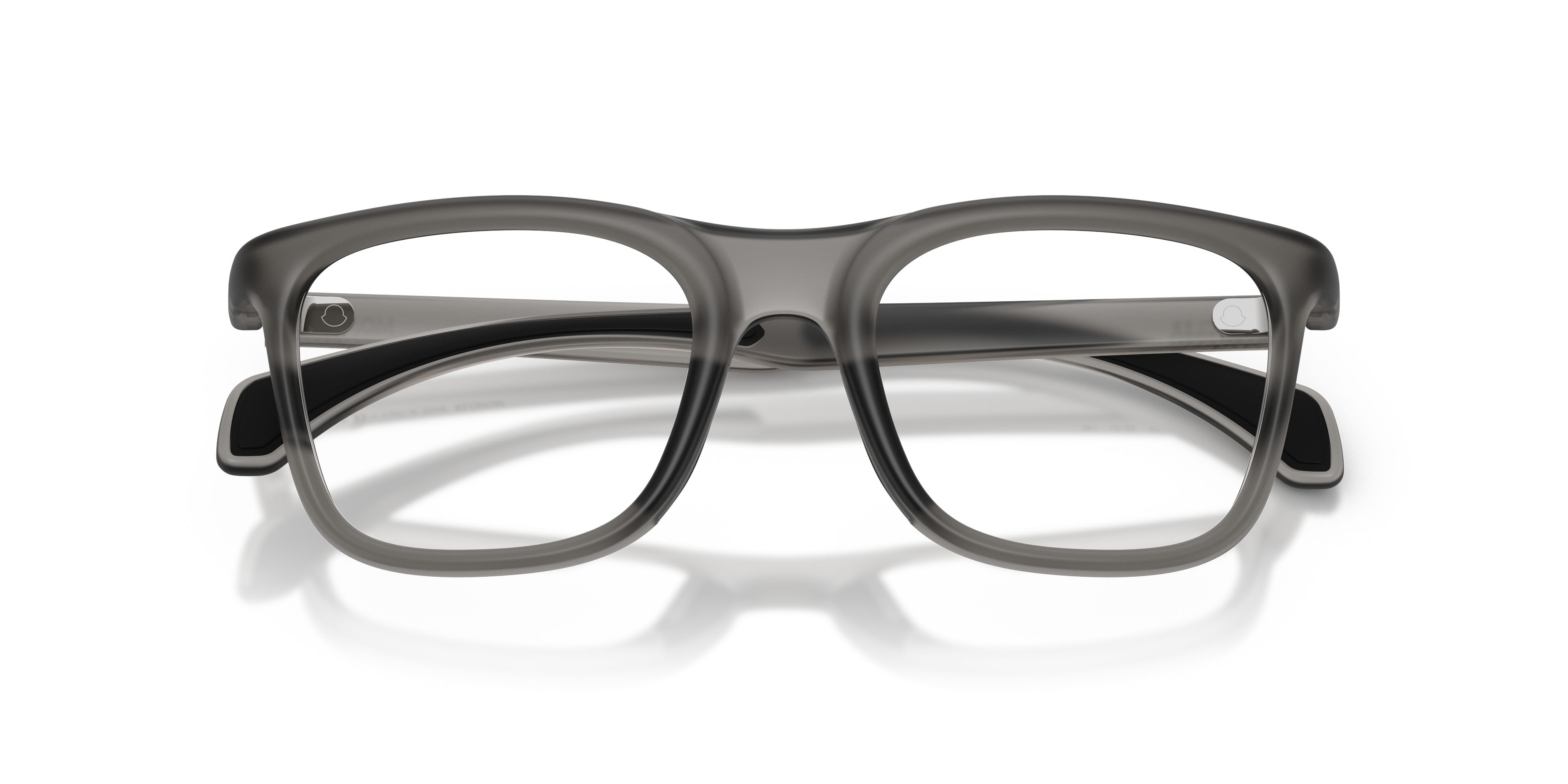 Eyeglasses Moncler ME 3005U (5003) color grigio opaco trasparente shape square lenses lente demo
