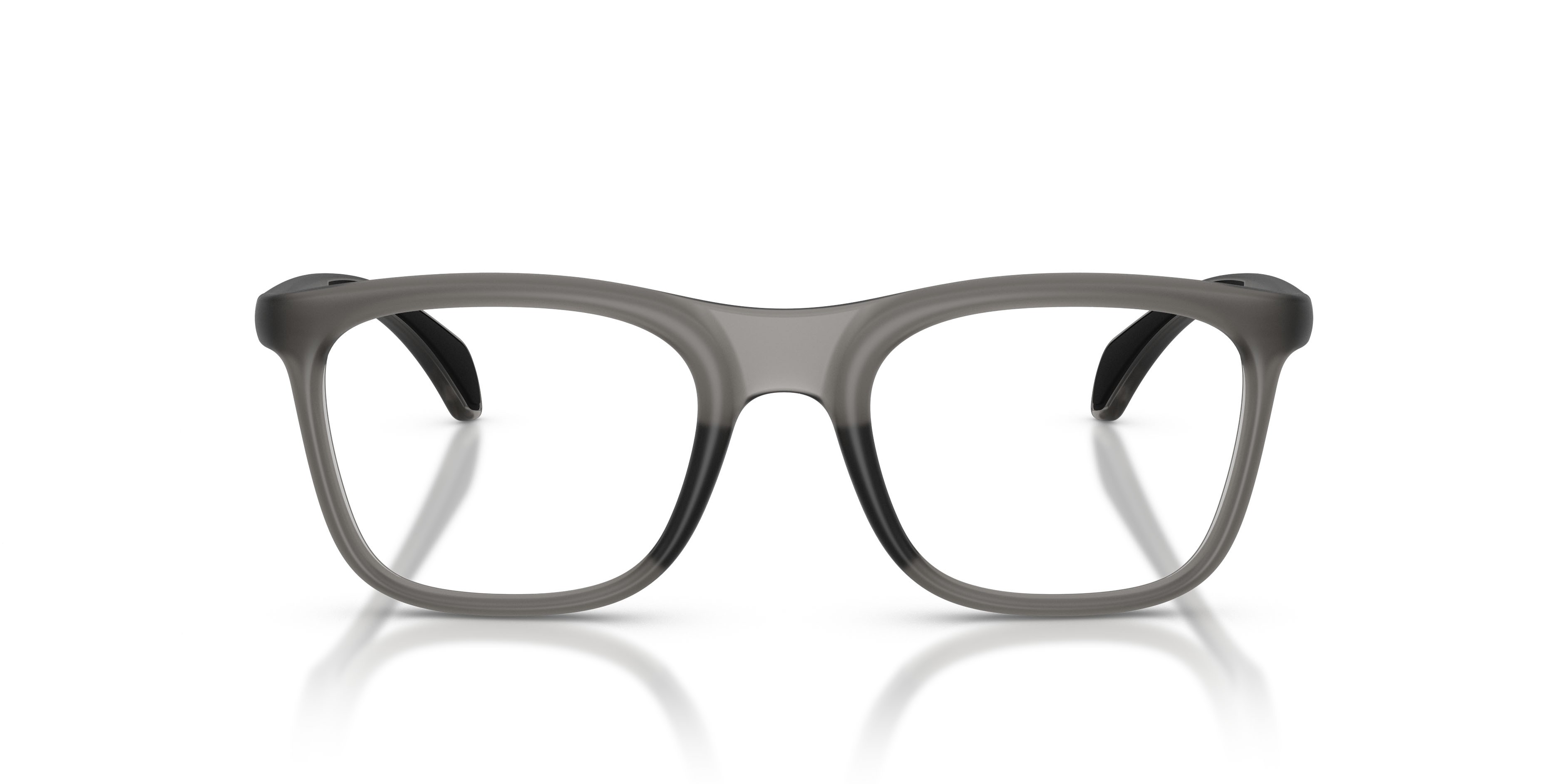 Eyeglasses Moncler ME 3005U (5003) color grigio opaco trasparente shape square lenses lente demo