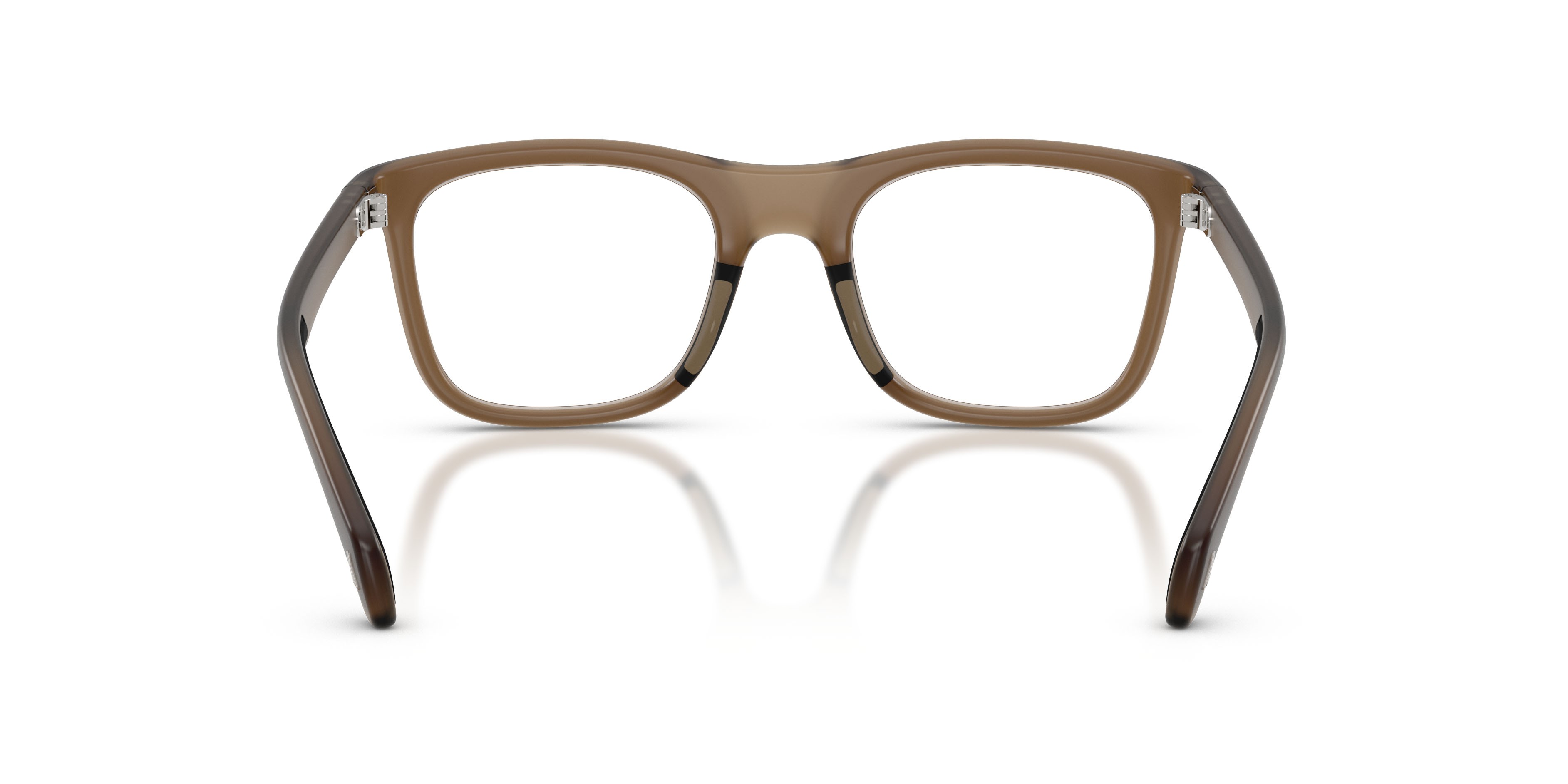 Eyeglasses Moncler ME 3005U (5012) color marrone opaco trasparente shape square lenses lente demo