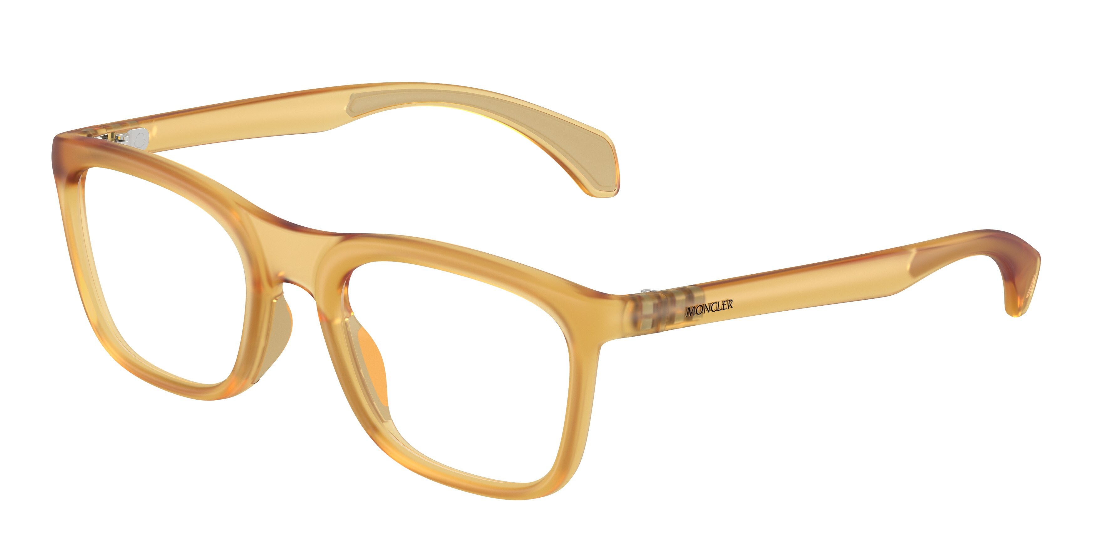 Eyeglasses Moncler ME 3005U (5044) color burro trasparente shape square lenses lente demo