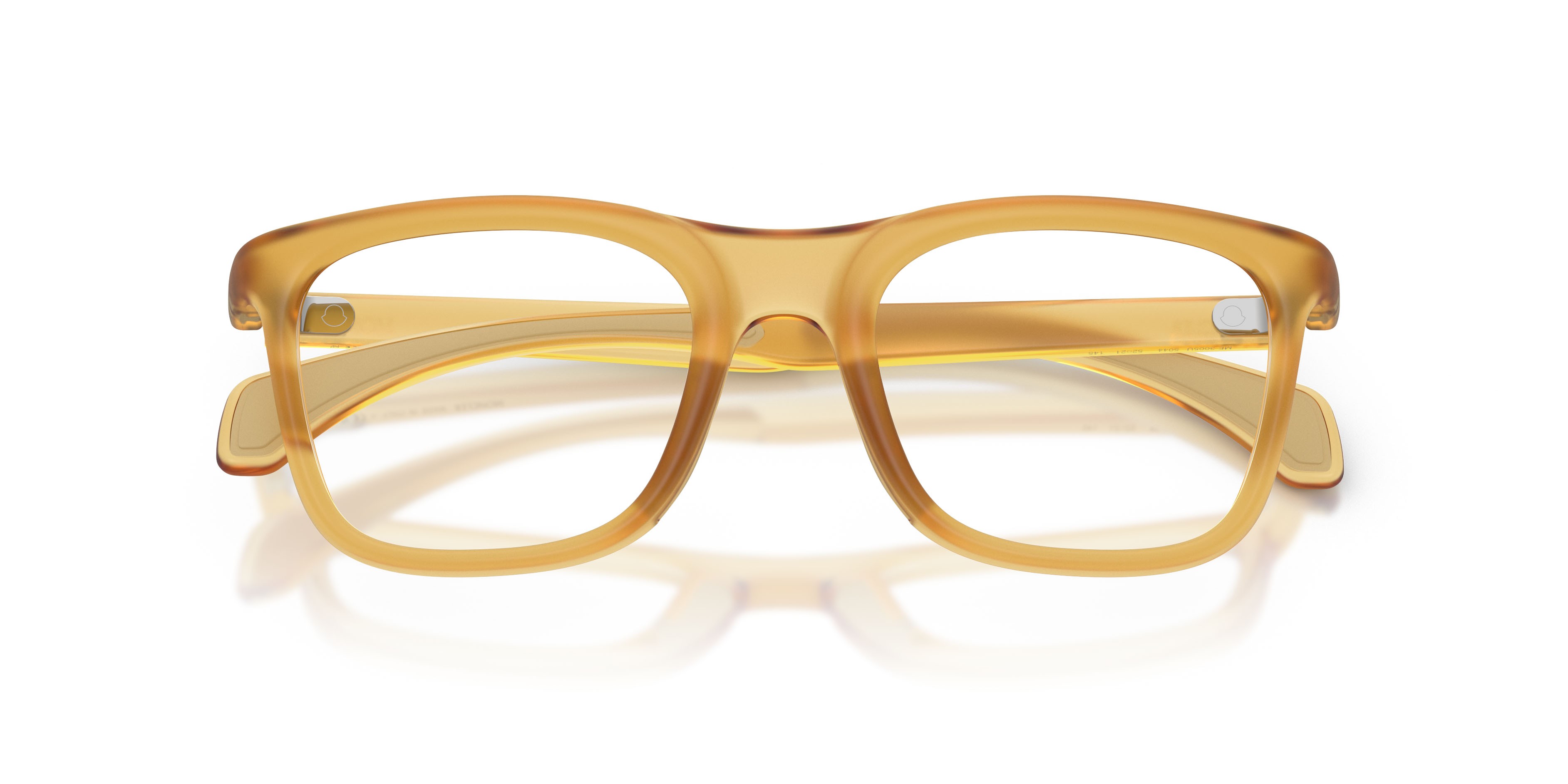 Eyeglasses Moncler ME 3005U (5044) color burro trasparente shape square lenses lente demo