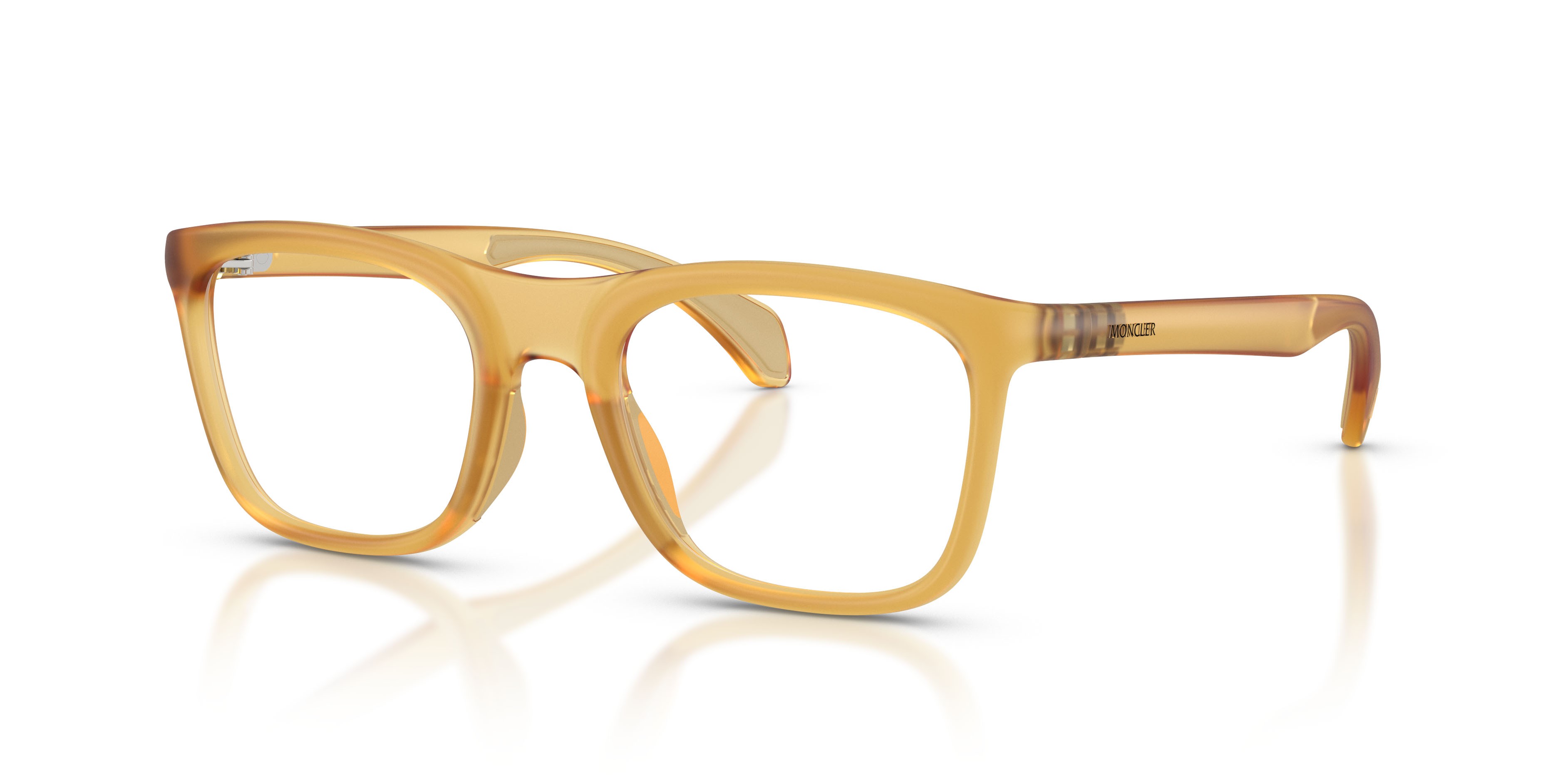 Eyeglasses Moncler ME 3005U (5044) color burro trasparente shape square lenses lente demo