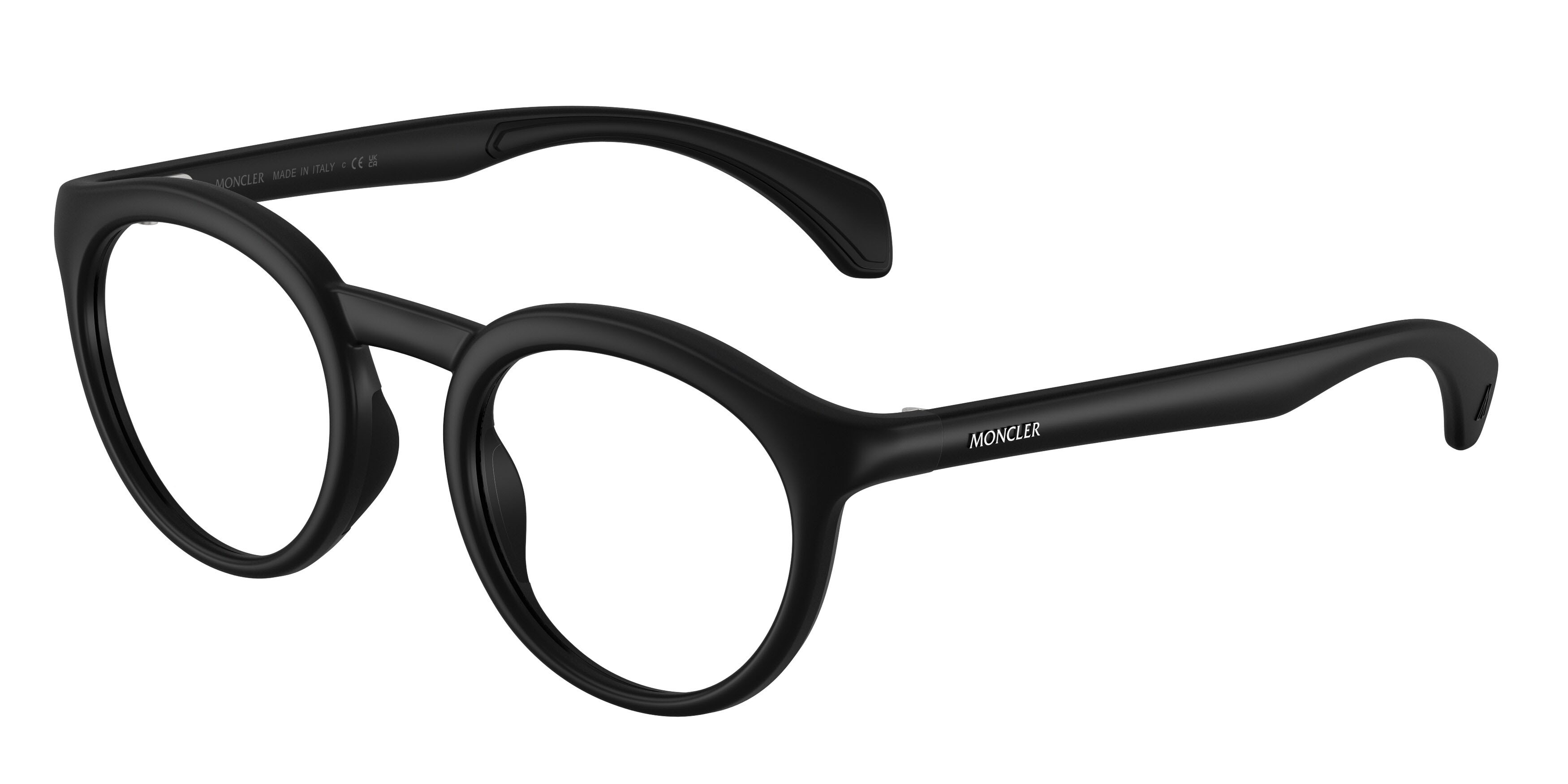 Eyeglasses Moncler ME 3006U (5006) color nero opaco shape round lenses lente demo