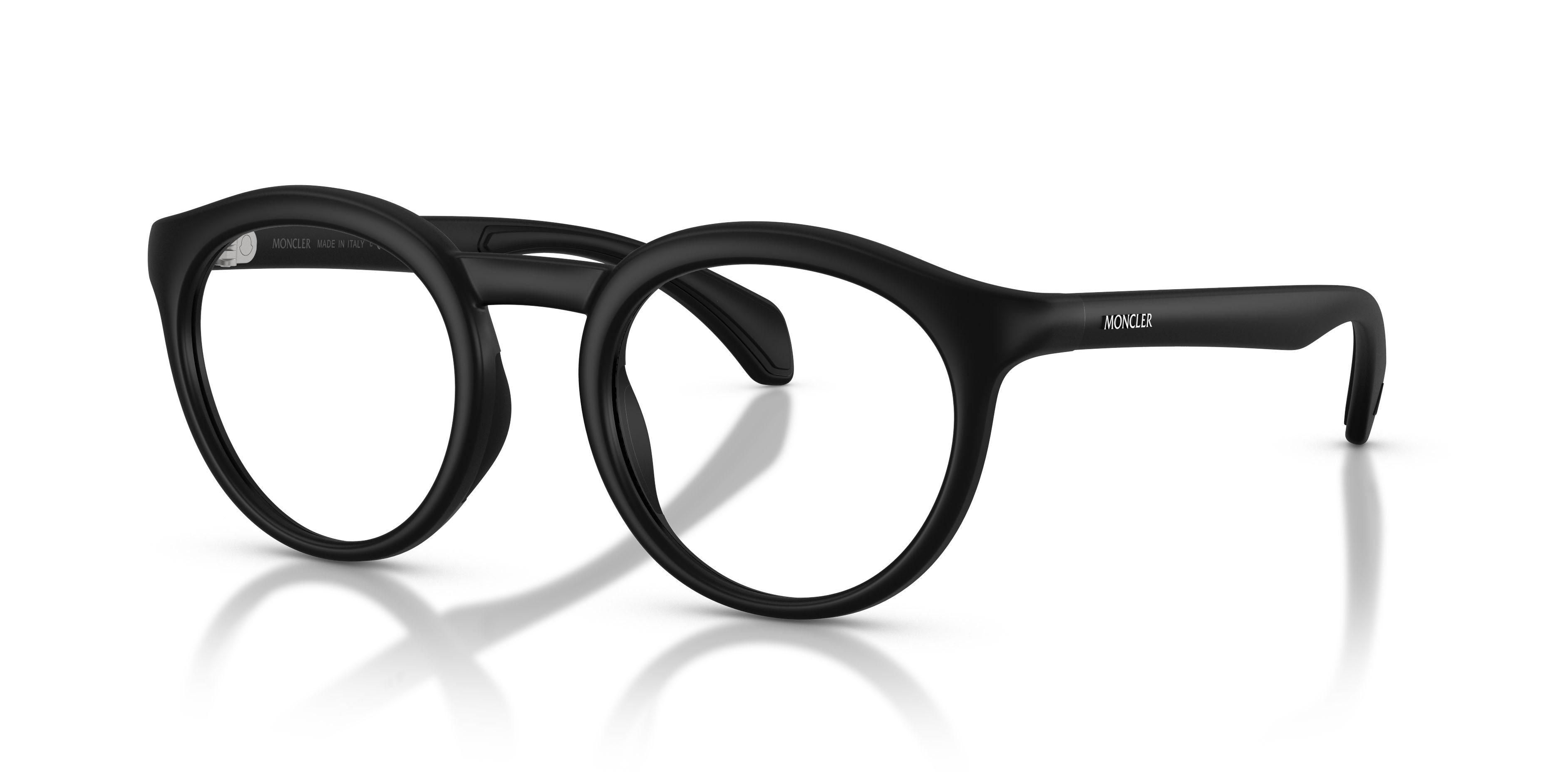 Eyeglasses Moncler ME 3006U (5006) color nero opaco shape round lenses lente demo