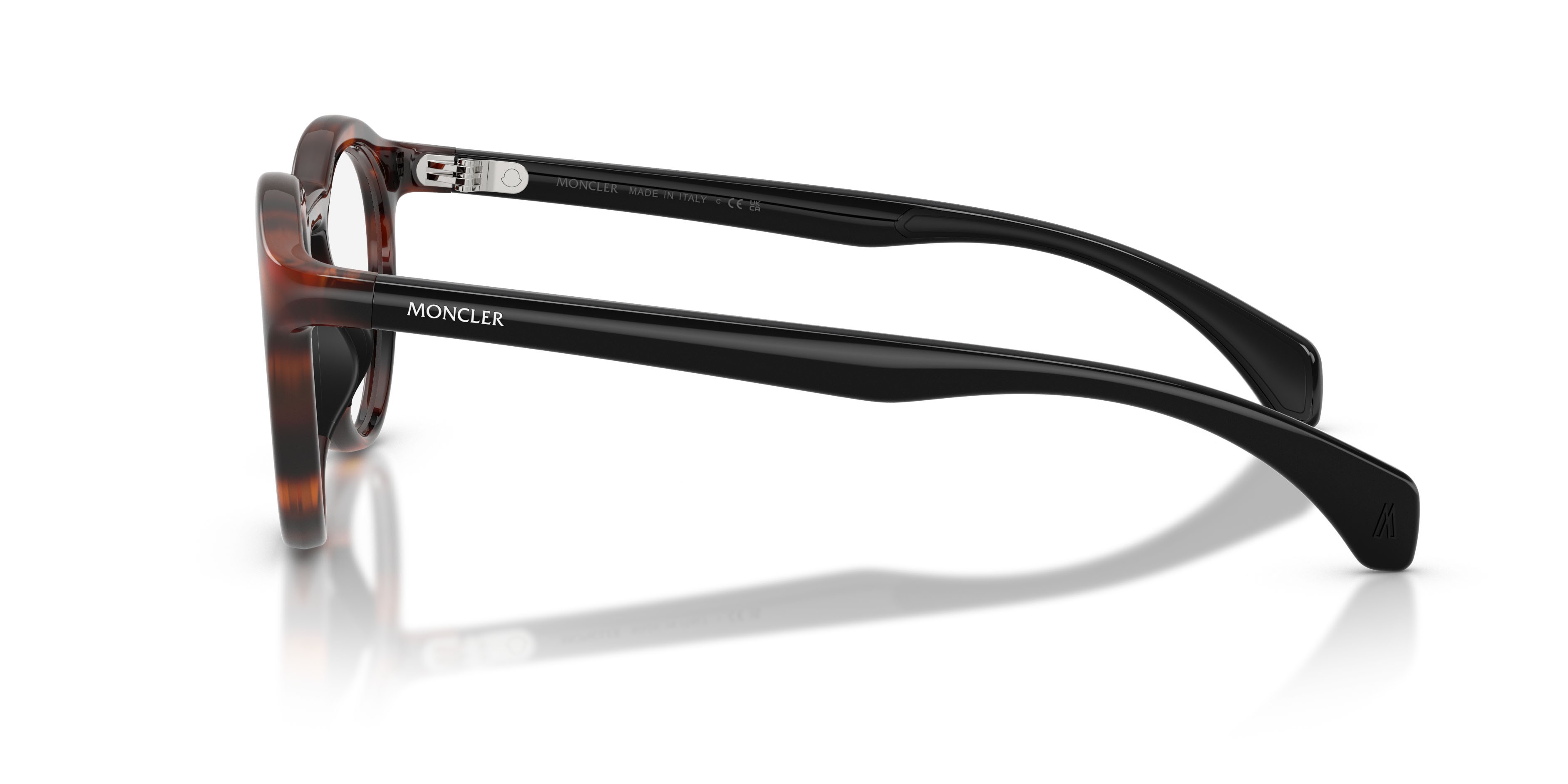 Eyeglasses Moncler ME 3006U (5039) color havana lucido shape round lenses lente demo