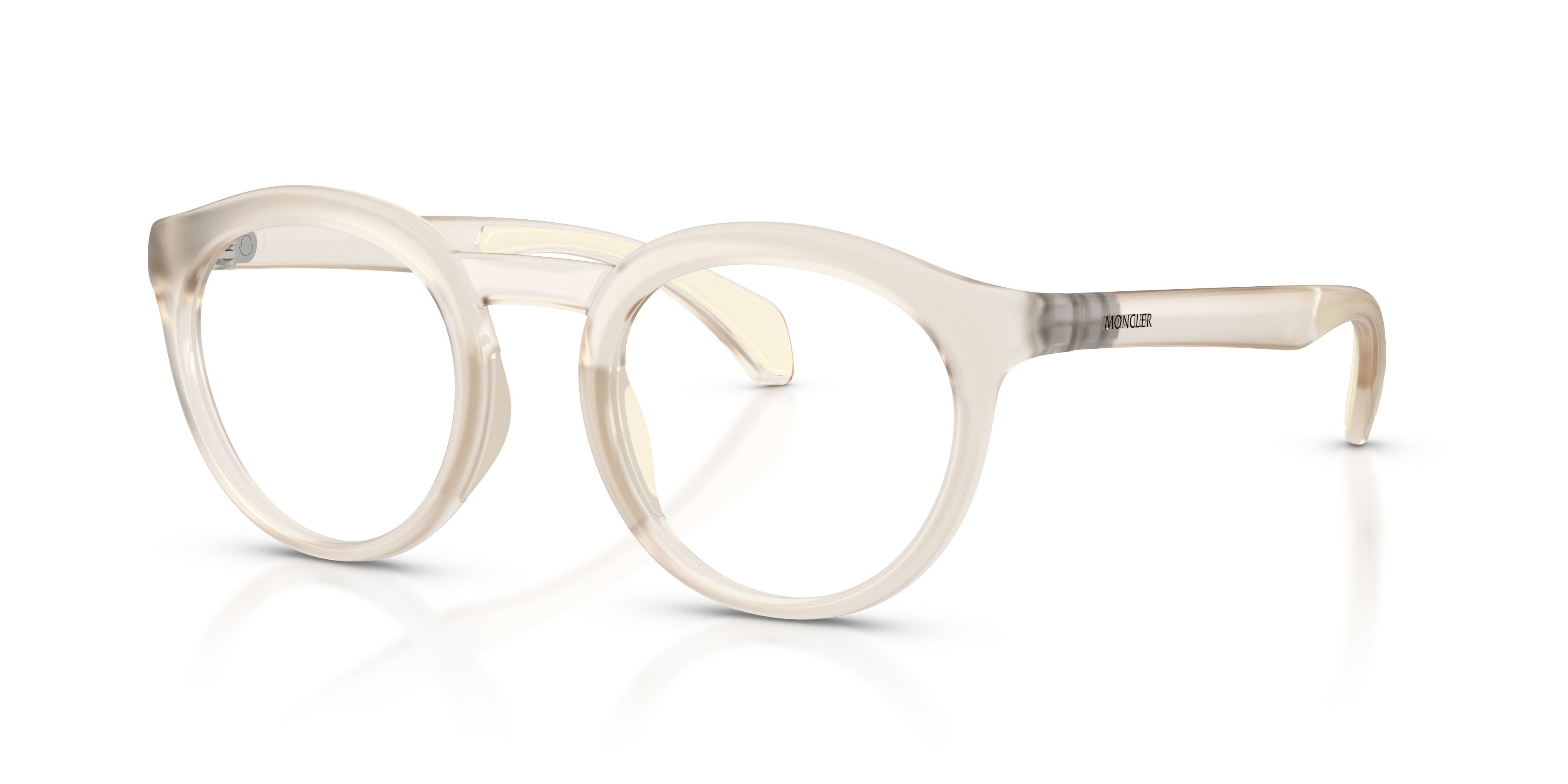 Eyeglasses Moncler ME 3006U (5042) color burro trasparente shape round lenses lente demo