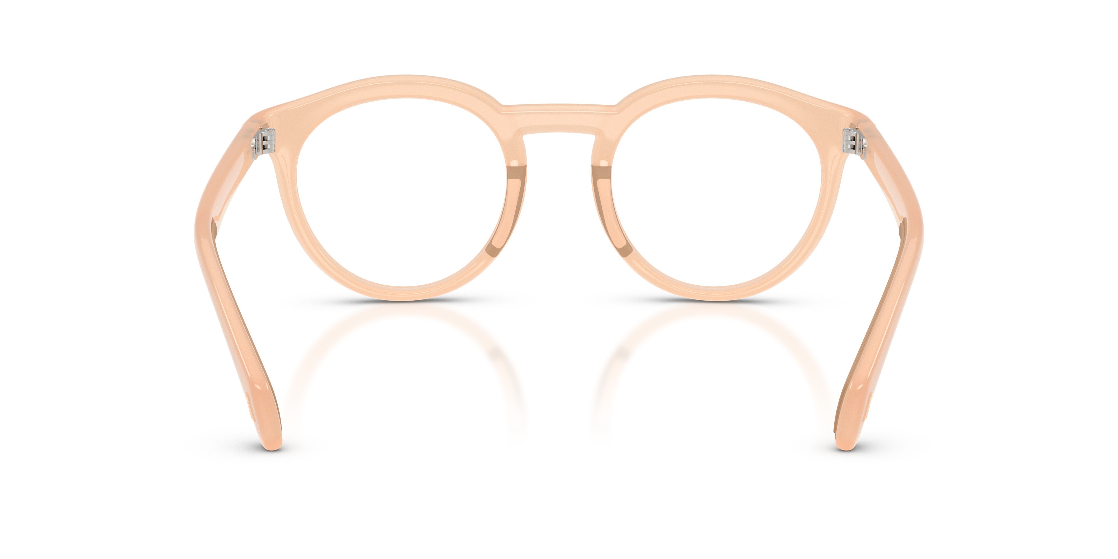 Eyeglasses Moncler ME 3006U (5043) color rosa perlaceo shape round lenses lente demo
