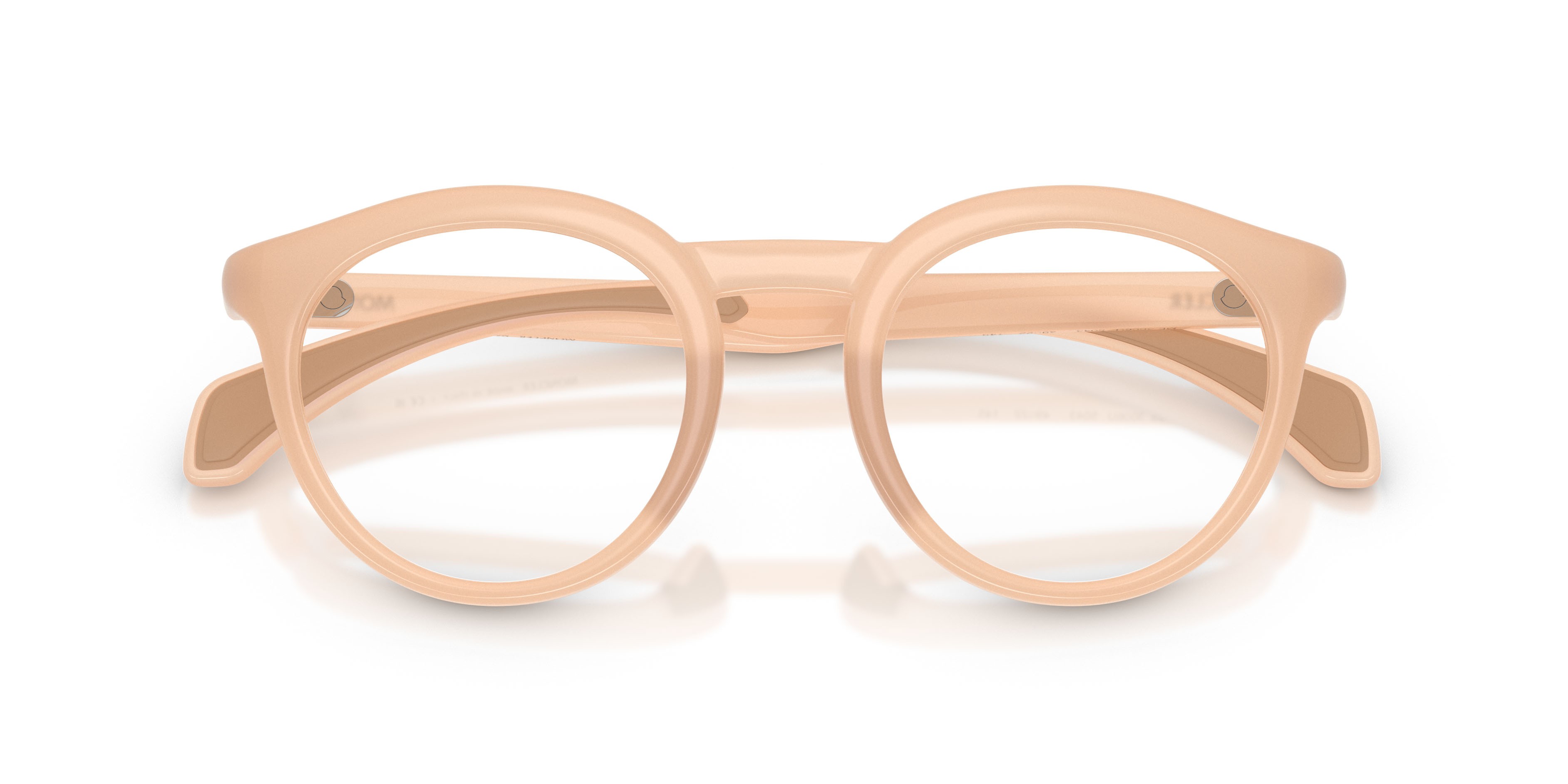 Eyeglasses Moncler ME 3006U (5043) color rosa perlaceo shape round lenses lente demo