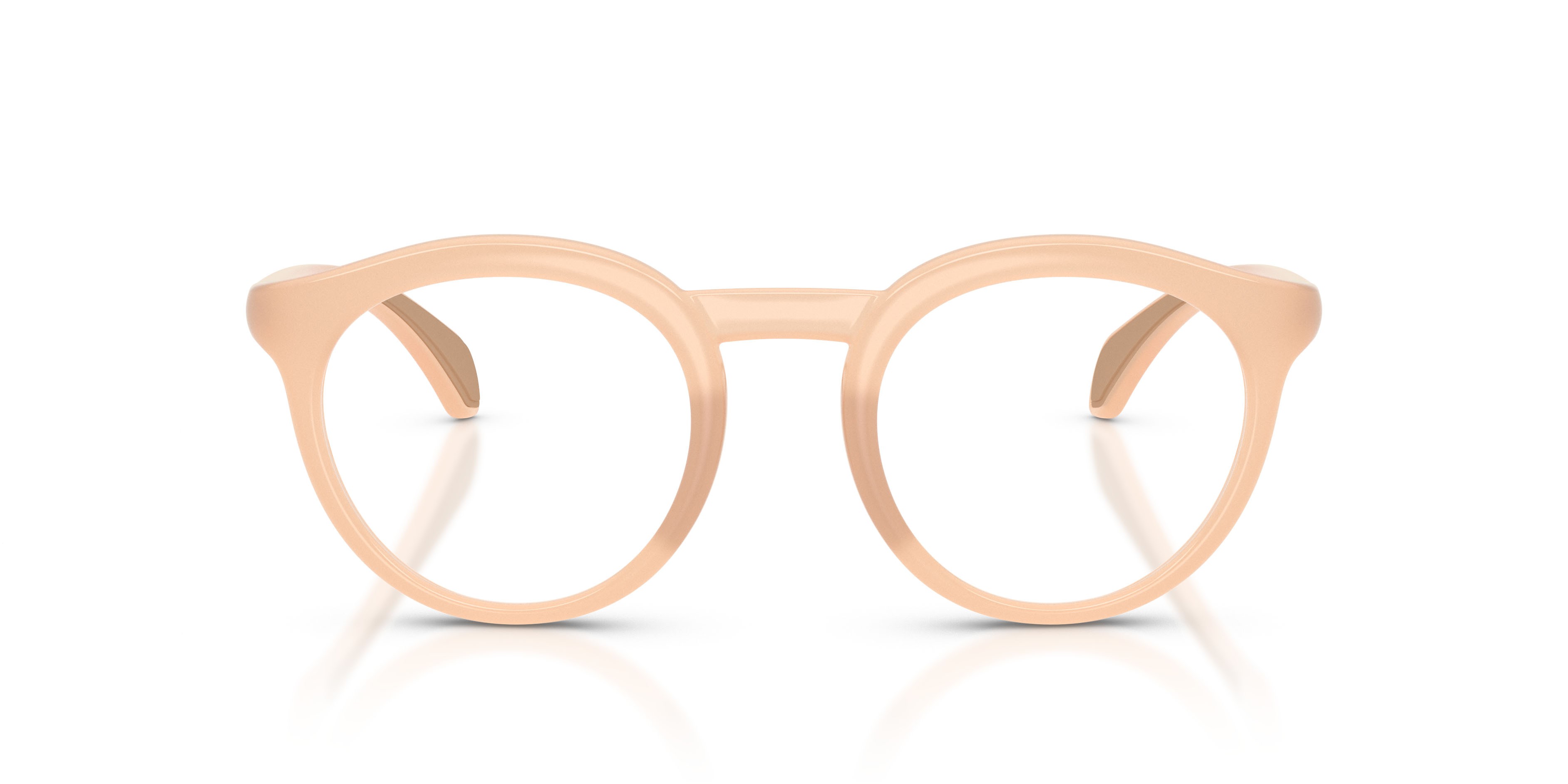 Eyeglasses Moncler ME 3006U (5043) color rosa perlaceo shape round lenses lente demo