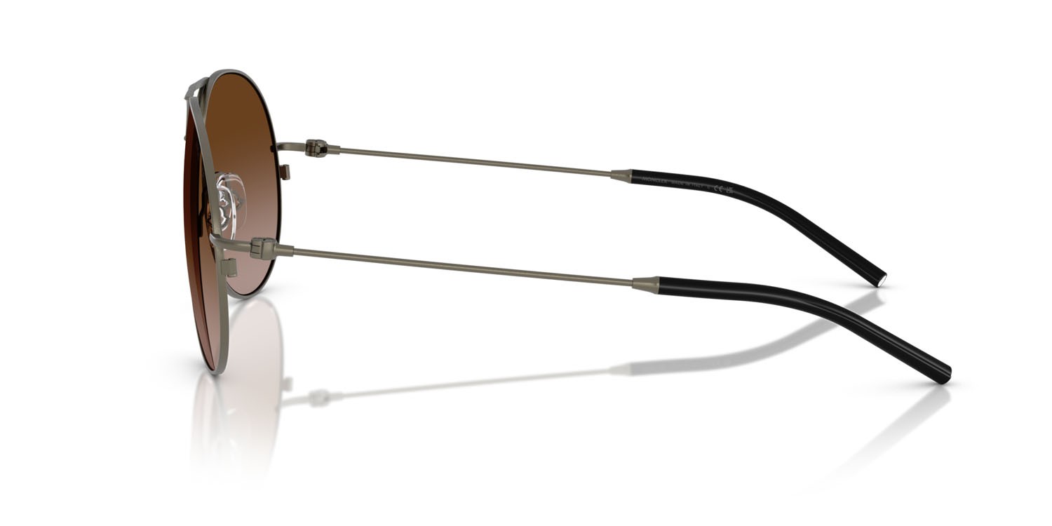 Occhiali da sole Moncler Flyze ME 4002 (100213) colore matte anthracite forma aviator lenti marrone chiaro sfumato marrone scuro