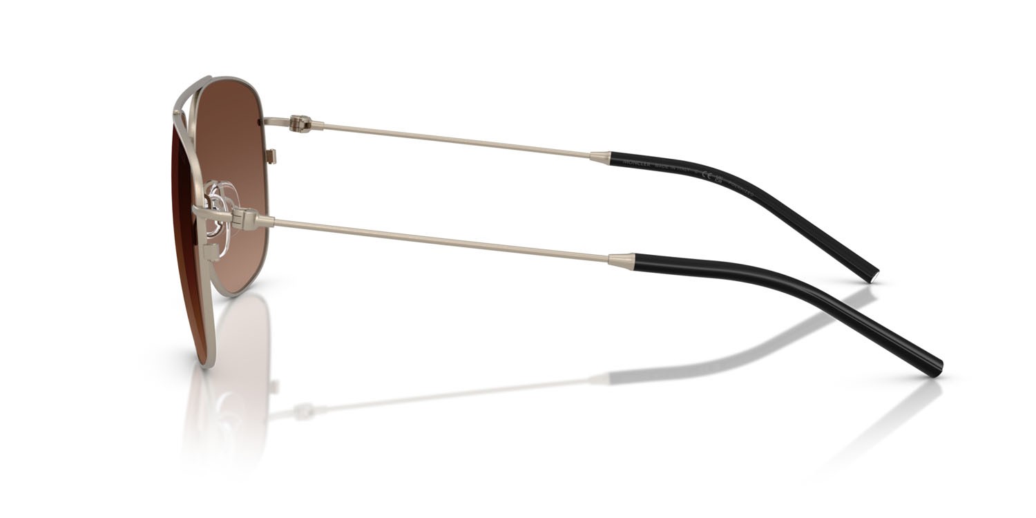 Occhiali da sole Moncler Alumni ME 4004 (1003T5) colore bronzo opaco forma aviator lenti polarizzata marrone sfumato