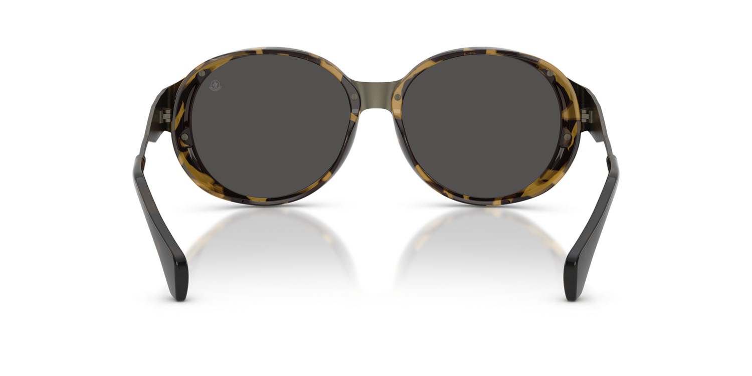 Sunglasses Moncler Auros ME 4005T (100287) color matte anthracite shape round lenses grigio scuro tinta unita