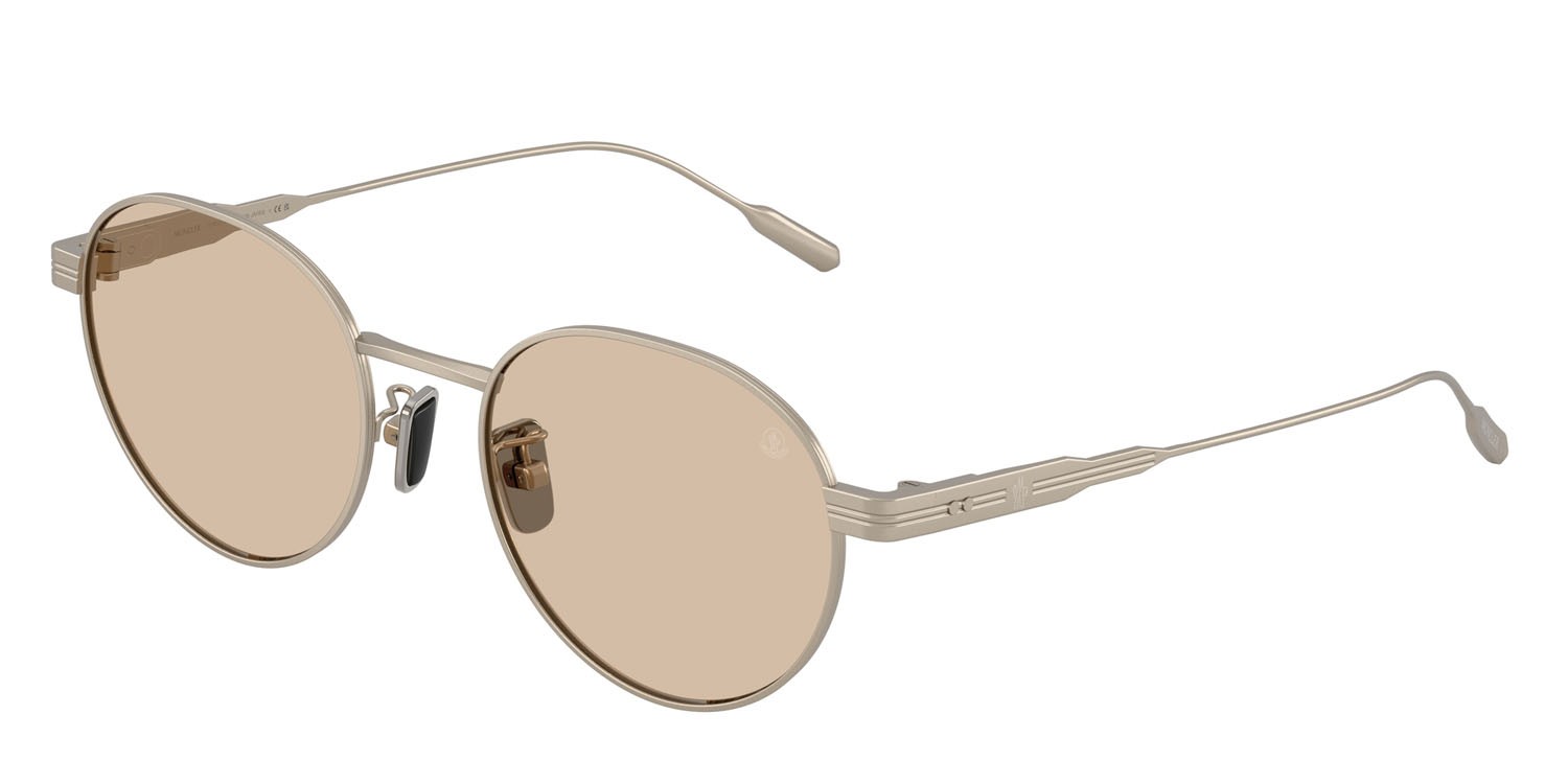 Occhiali da sole Moncler Subtila ME 4006TD (100393) colore bronzo opaco forma rotondo lenti marrone chiaro tinta unita