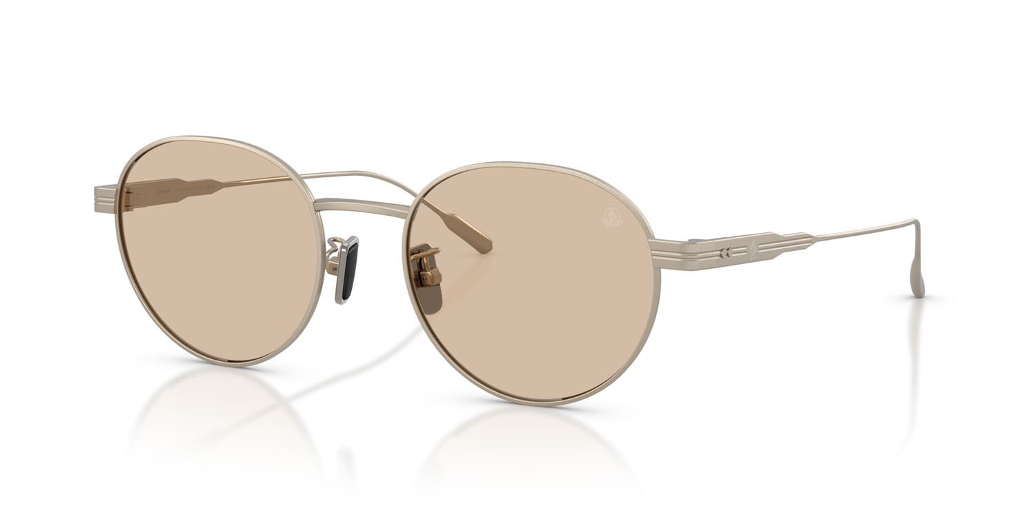 Occhiali da sole Moncler Subtila ME 4006TD (100393) colore bronzo opaco forma rotondo lenti marrone chiaro tinta unita