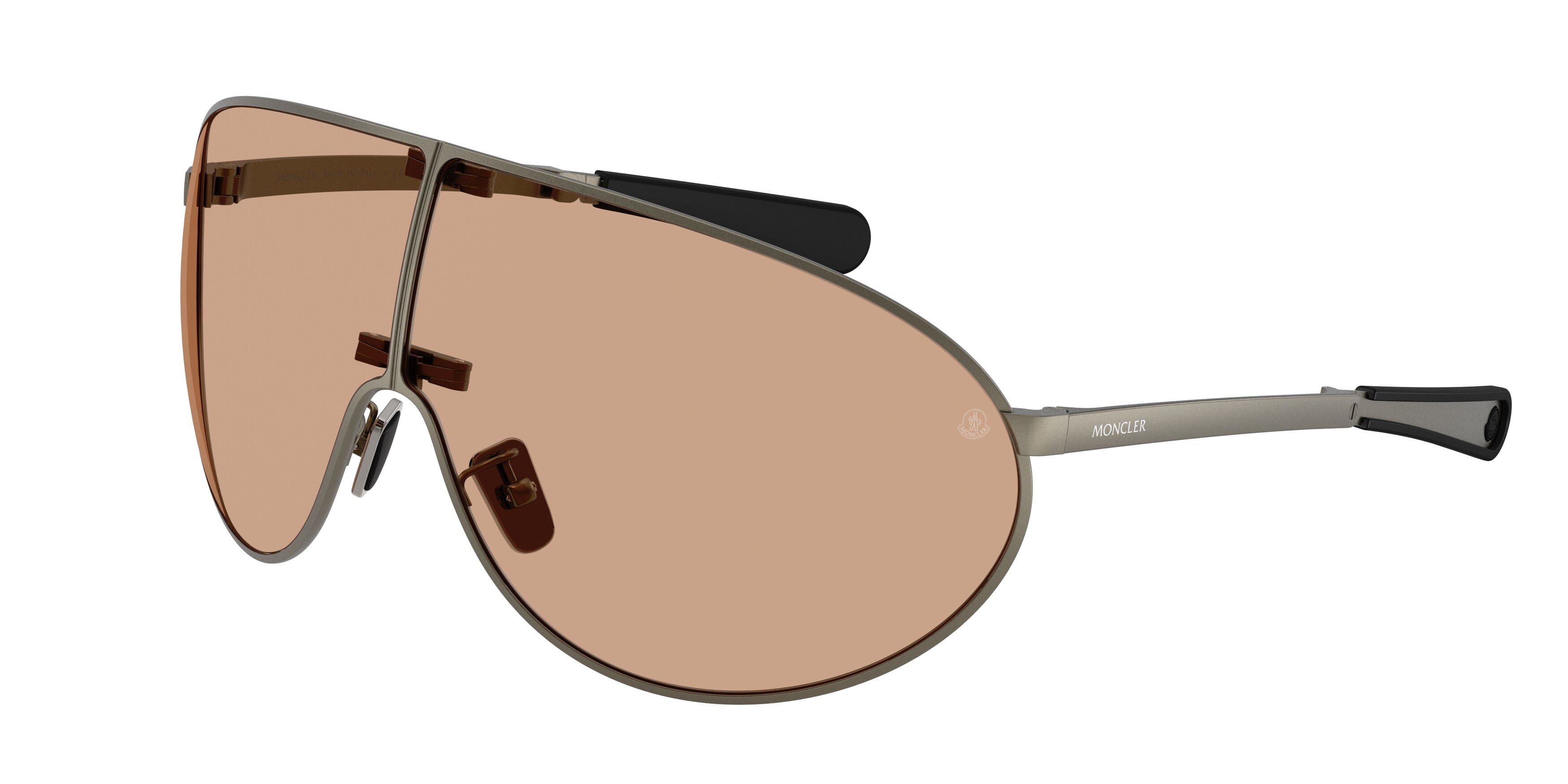 Occhiali da sole Moncler Vekto ME 4007 (1002/3) colore matte anthracite forma aviator lenti marrone scuro