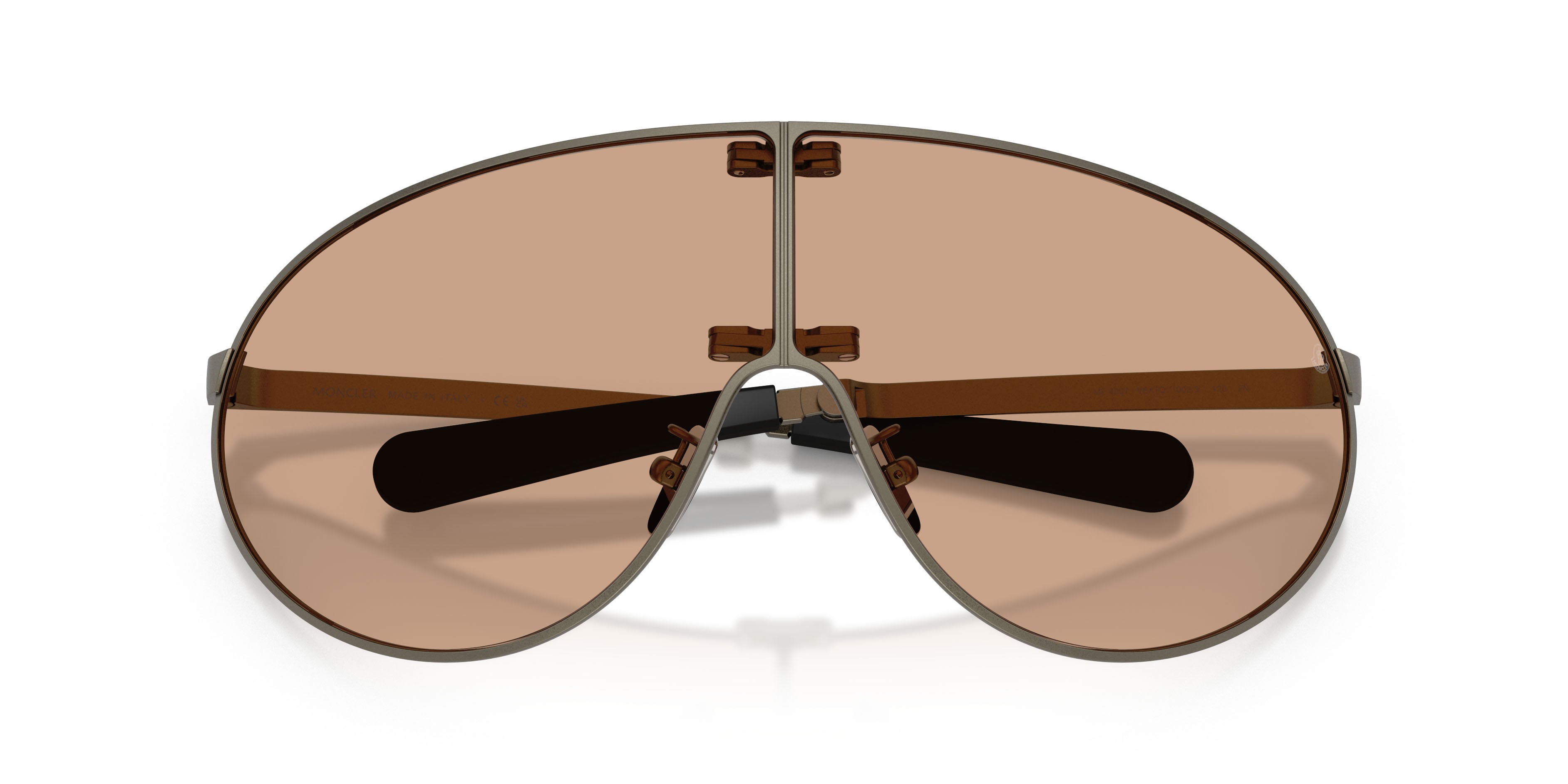 Occhiali da sole Moncler Vekto ME 4007 (1002/3) colore matte anthracite forma aviator lenti marrone scuro