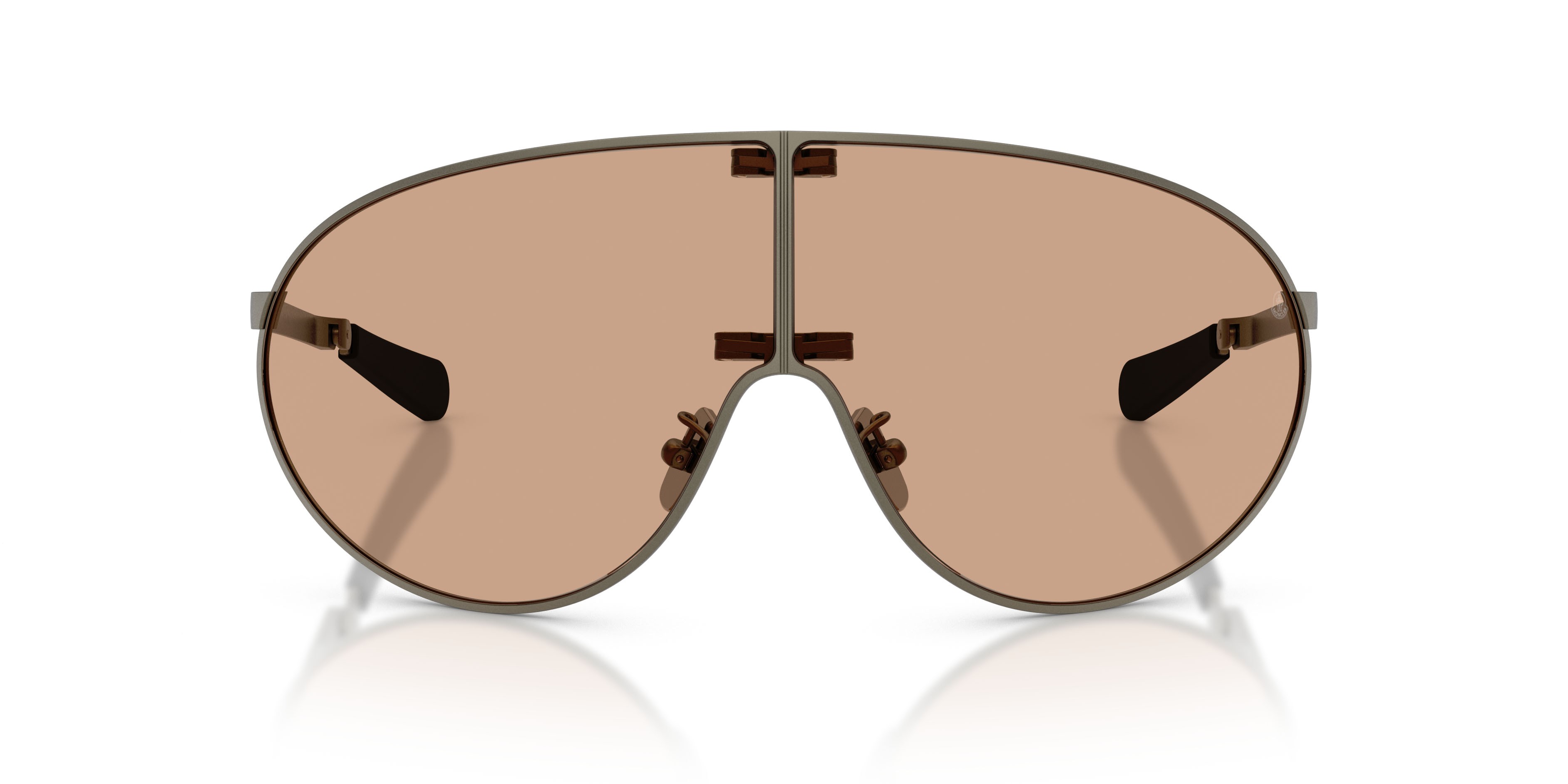 Occhiali da sole Moncler Vekto ME 4007 (1002/3) colore matte anthracite forma aviator lenti marrone scuro