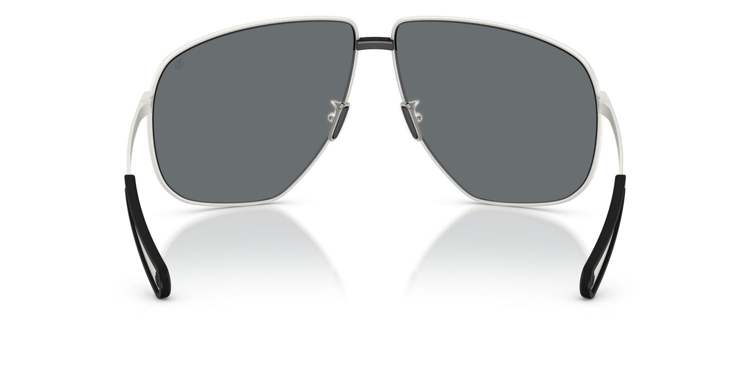 Occhiali da sole Moncler Atlas ME 4008 (10046G) colore argento opaco forma aviator lenti grigio argento specchiato