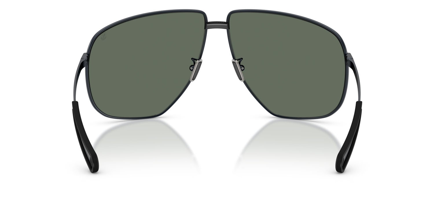 Occhiali da sole Moncler Atlas ME 4008 (101725) colore blu scuro opaco forma aviator lenti blu scuro