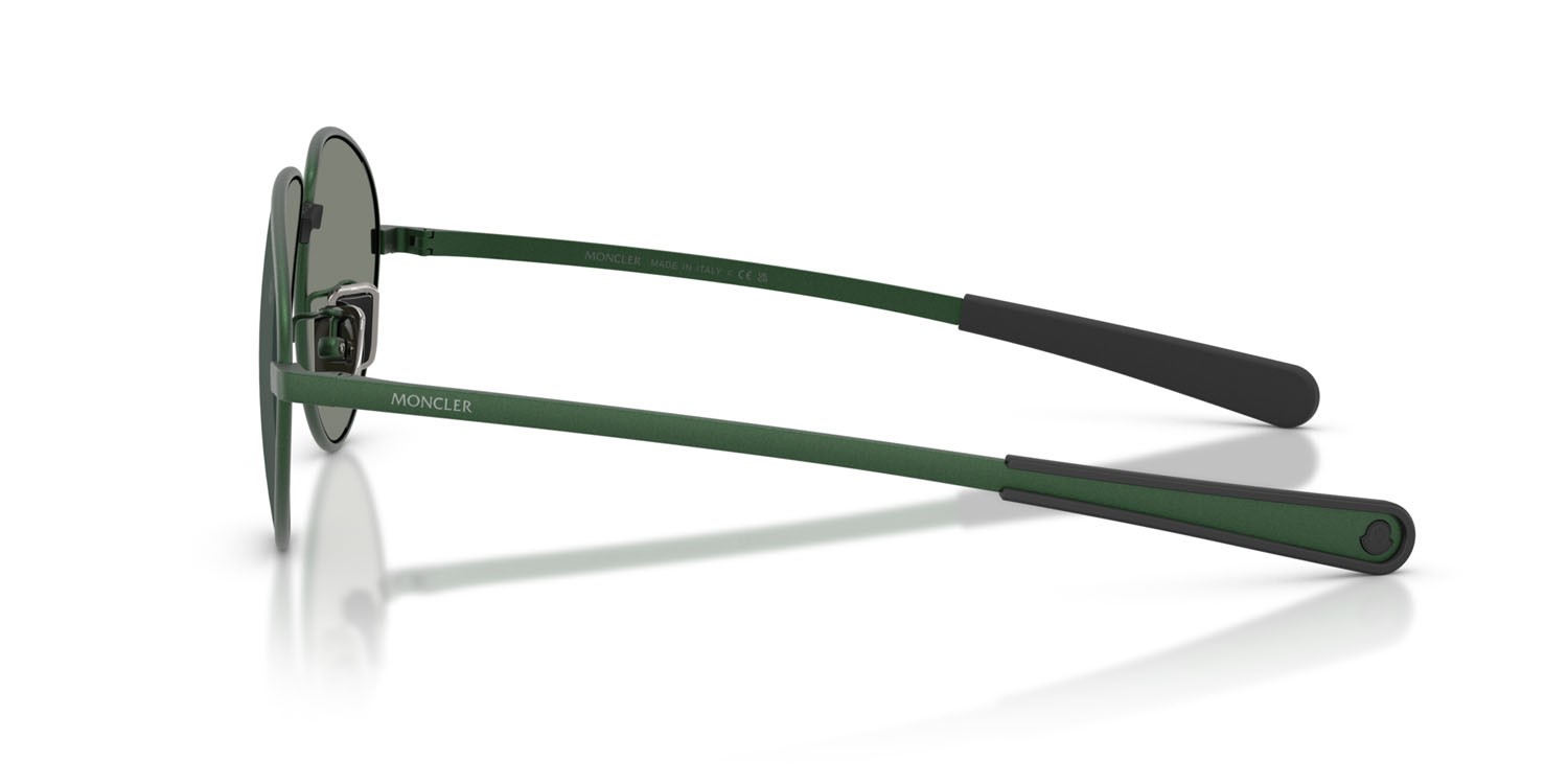 Occhiali da sole Moncler Vizla ME 4009 (10186R) colore verde opaco forma aviator lenti verde a specchio