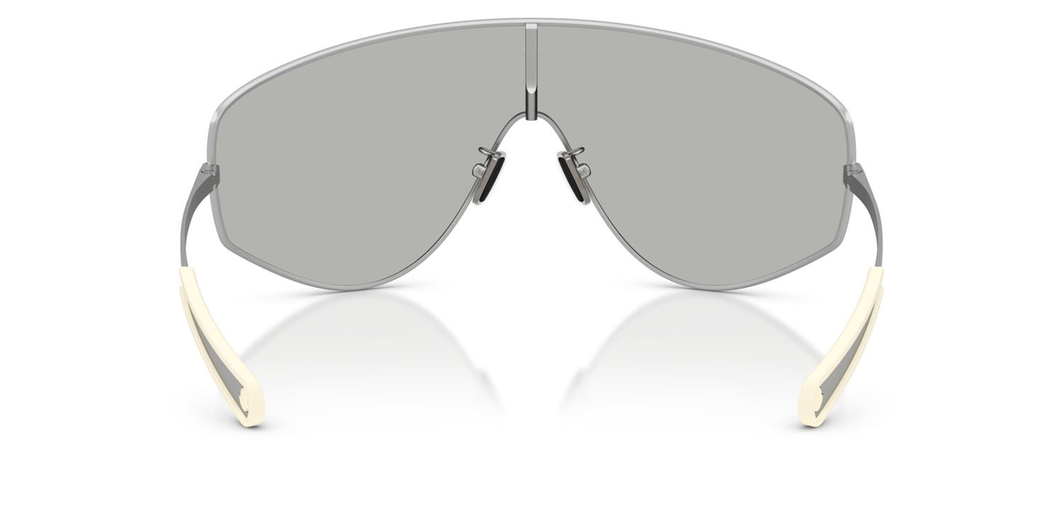 Sunglasses Moncler Tanium ME 4011T (10048V) color argento opaco shape aviator lenses argento a specchio