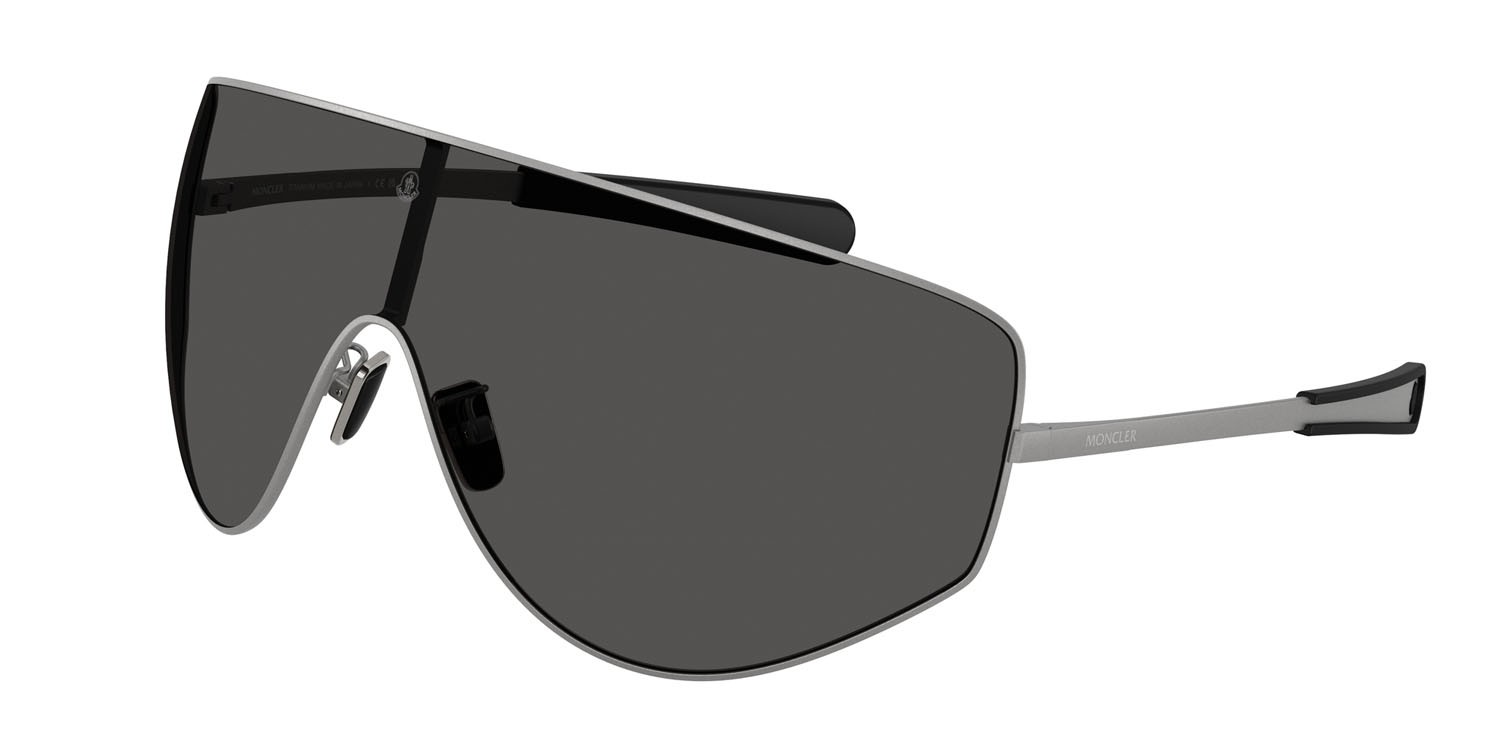 Sunglasses Moncler Tanium ME 4011T (101687) color matte frozen shape aviator lenses grigio scuro tinta unita