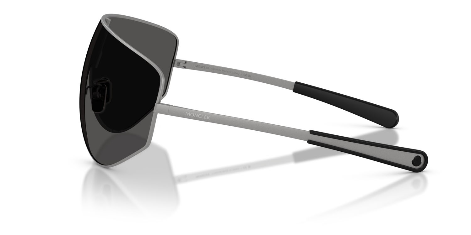 Sunglasses Moncler Tanium ME 4011T (101687) color matte frozen shape aviator lenses grigio scuro tinta unita