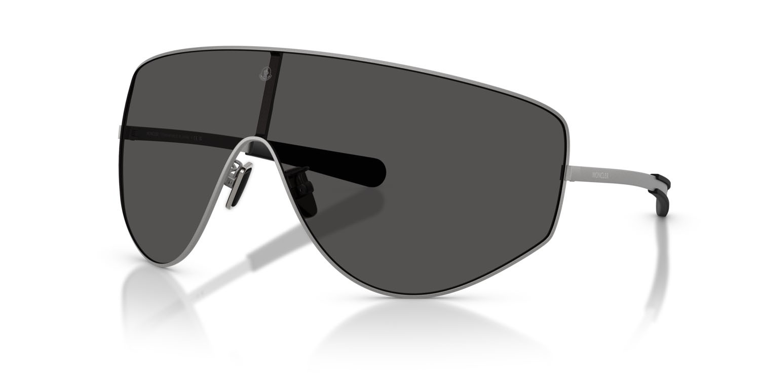 Sunglasses Moncler Tanium ME 4011T (101687) color matte frozen shape aviator lenses grigio scuro tinta unita
