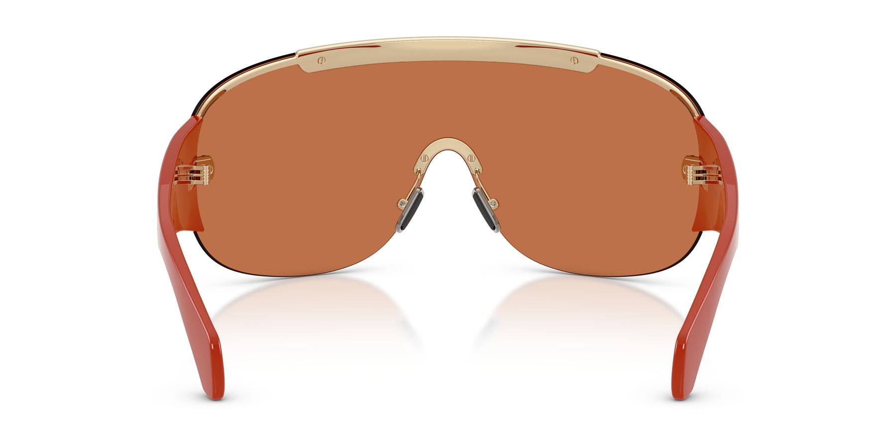 Occhiali da sole Moncler Rizon ME 4012 (100773) colore oro pallido lucido forma aviator lenti grigio scuro tinta unita