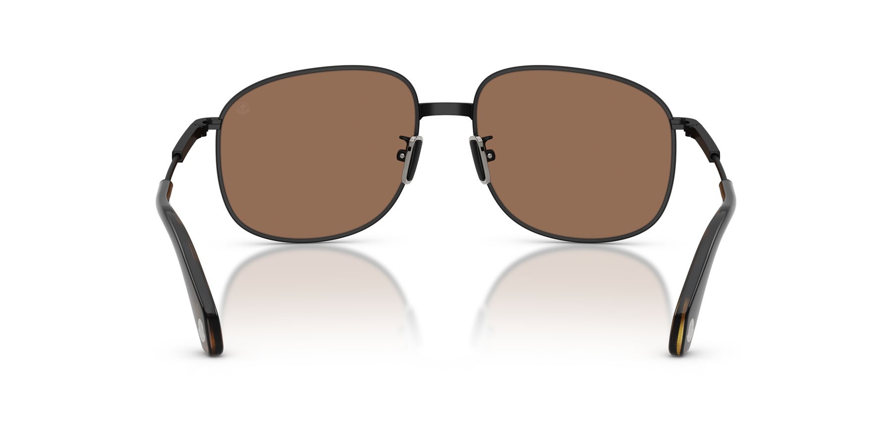 Sunglasses Moncler Fennix ME 4013 (100173) color nero opaco shape aviator lenses marrone tinta unita
