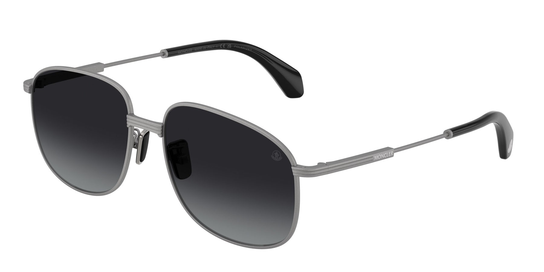 Sunglasses Moncler Fennix ME 4013 (1016T3) color matte frozen shape aviator lenses polar grigia sfumata
