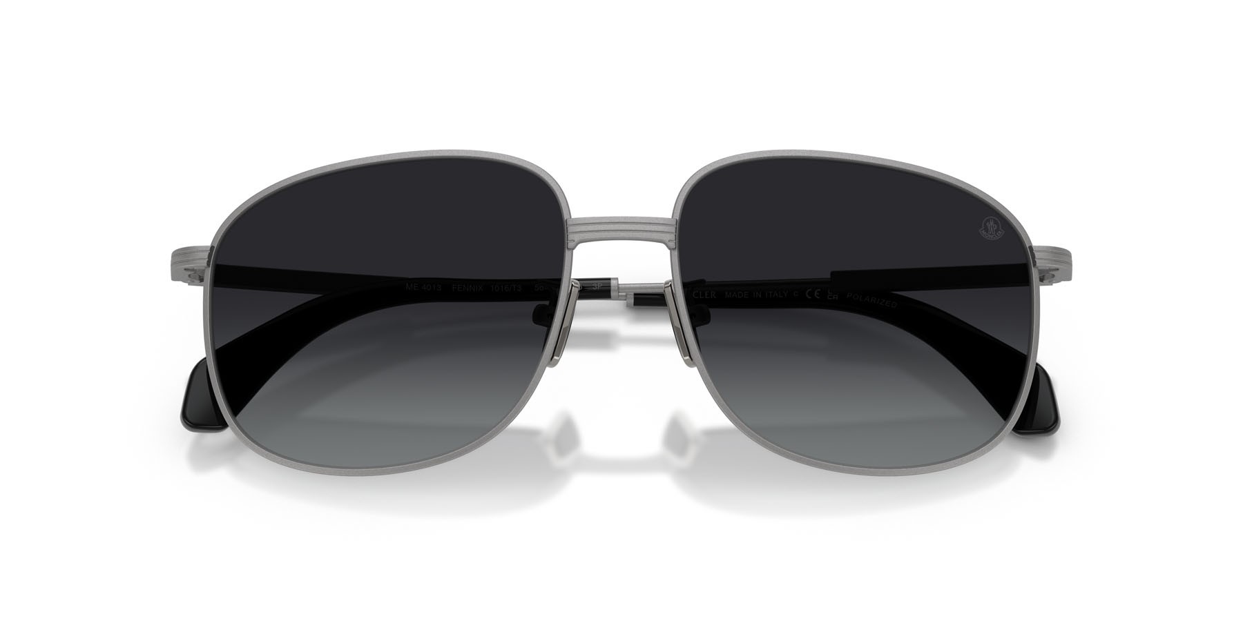 Sunglasses Moncler Fennix ME 4013 (1016T3) color matte frozen shape aviator lenses polar grigia sfumata