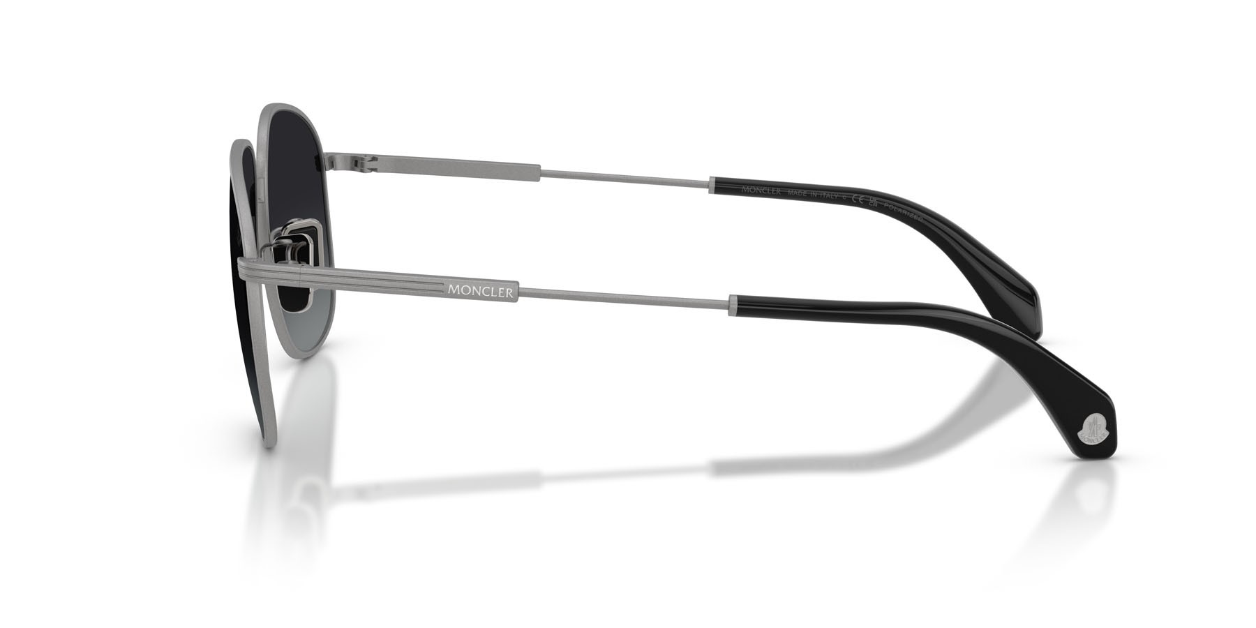 Sunglasses Moncler Fennix ME 4013 (1016T3) color matte frozen shape aviator lenses polar grigia sfumata