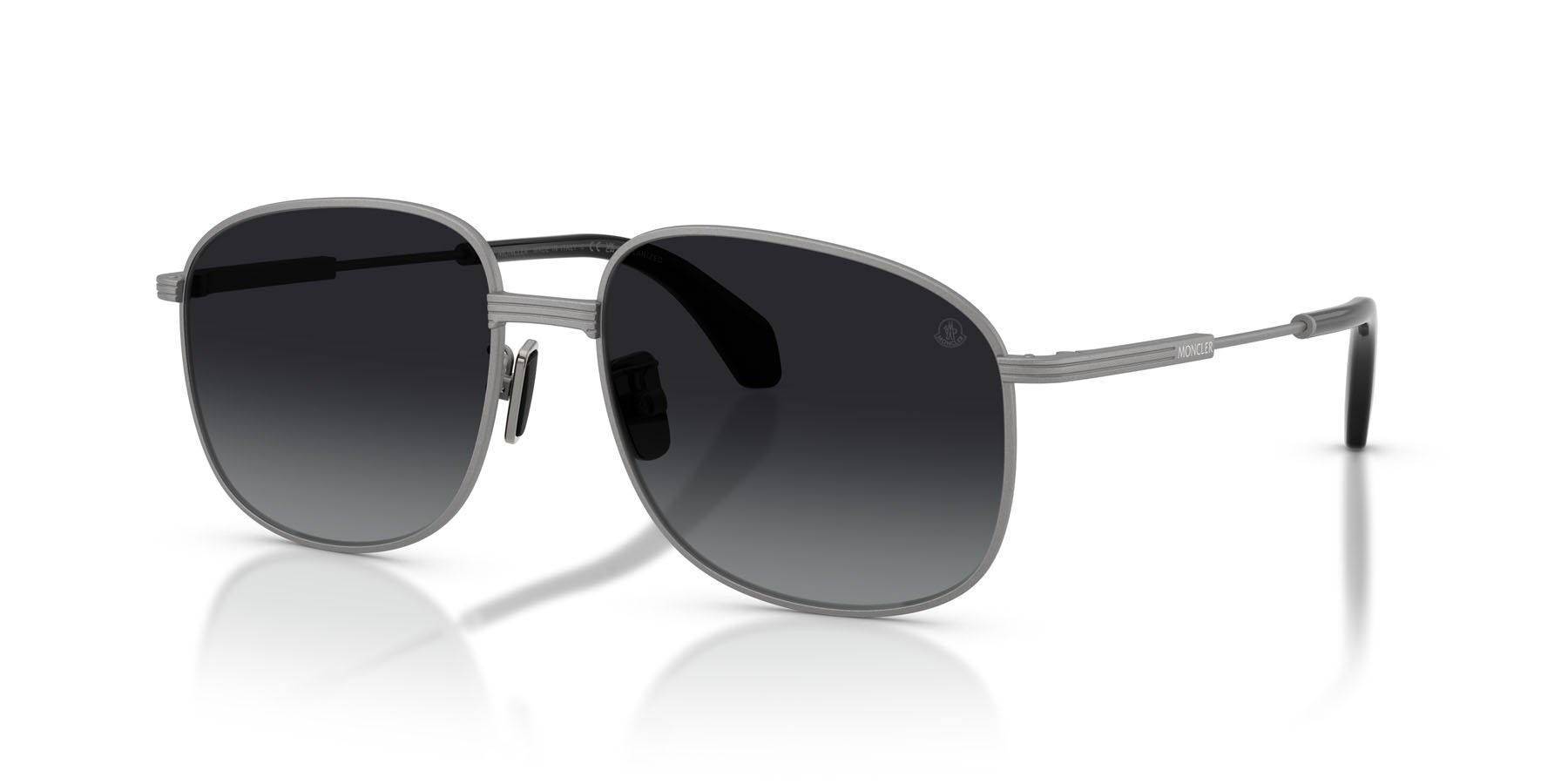 Sunglasses Moncler Fennix ME 4013 (1016T3) color matte frozen shape aviator lenses polar grigia sfumata