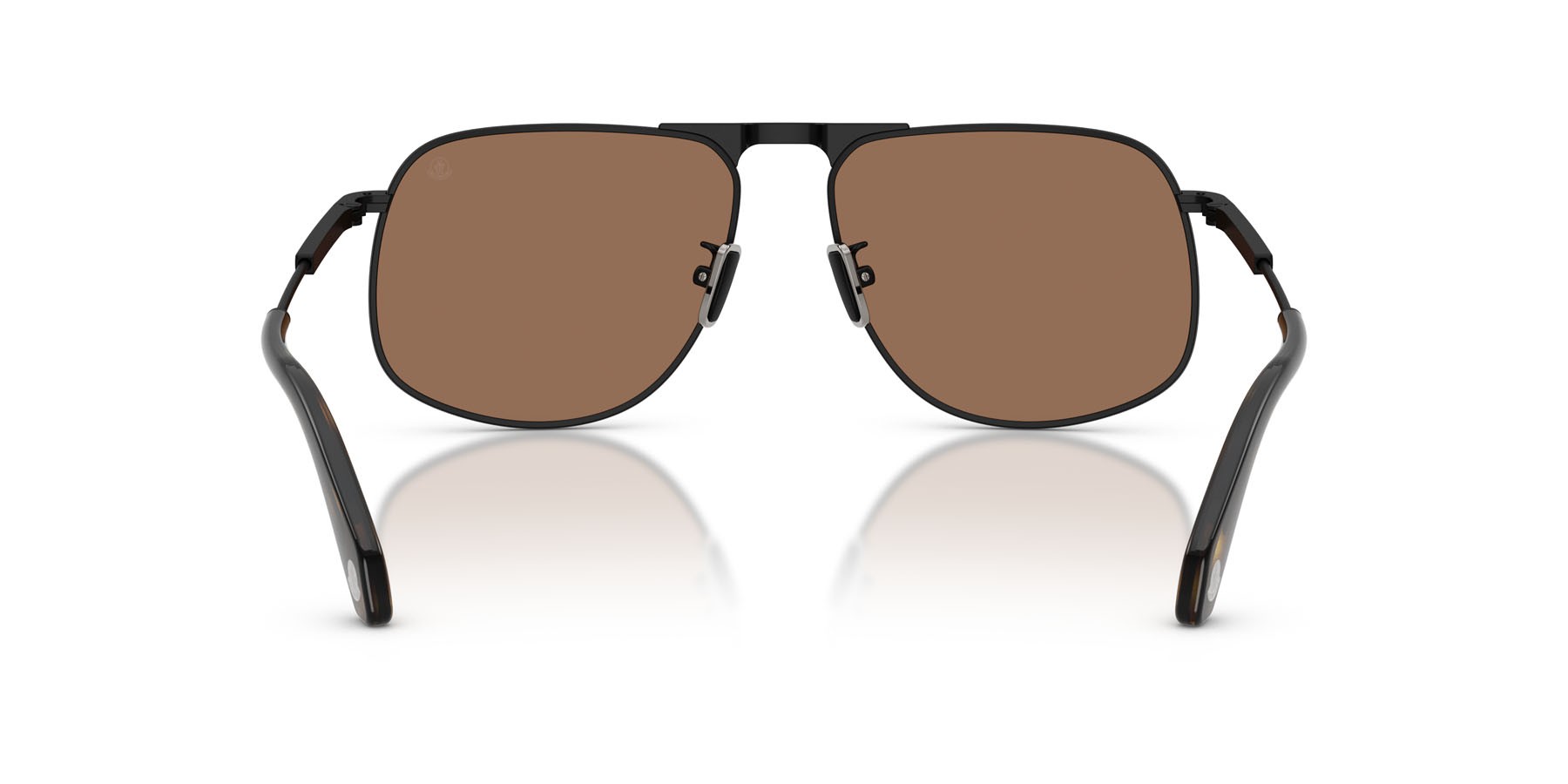 Sunglasses Moncler Vitessa ME 4014 (100173) color nero opaco shape aviator lenses marrone tinta unita