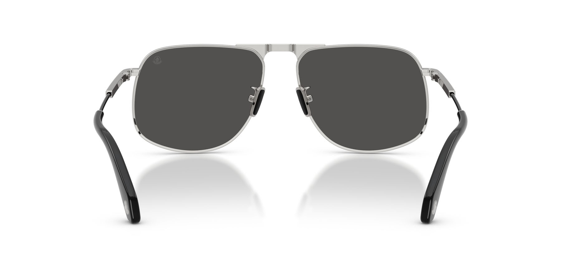 Occhiali da sole Moncler Vitessa ME 4014 (102387) colore argento lucido forma aviator lenti grigio tinta unita