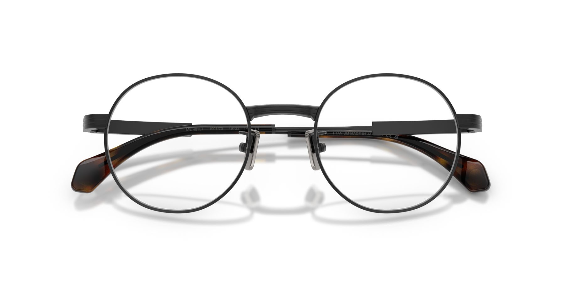 Sunglasses Moncler Suffuse ME 4015T (100173) color nero opaco shape round lenses marrone tinta unita
