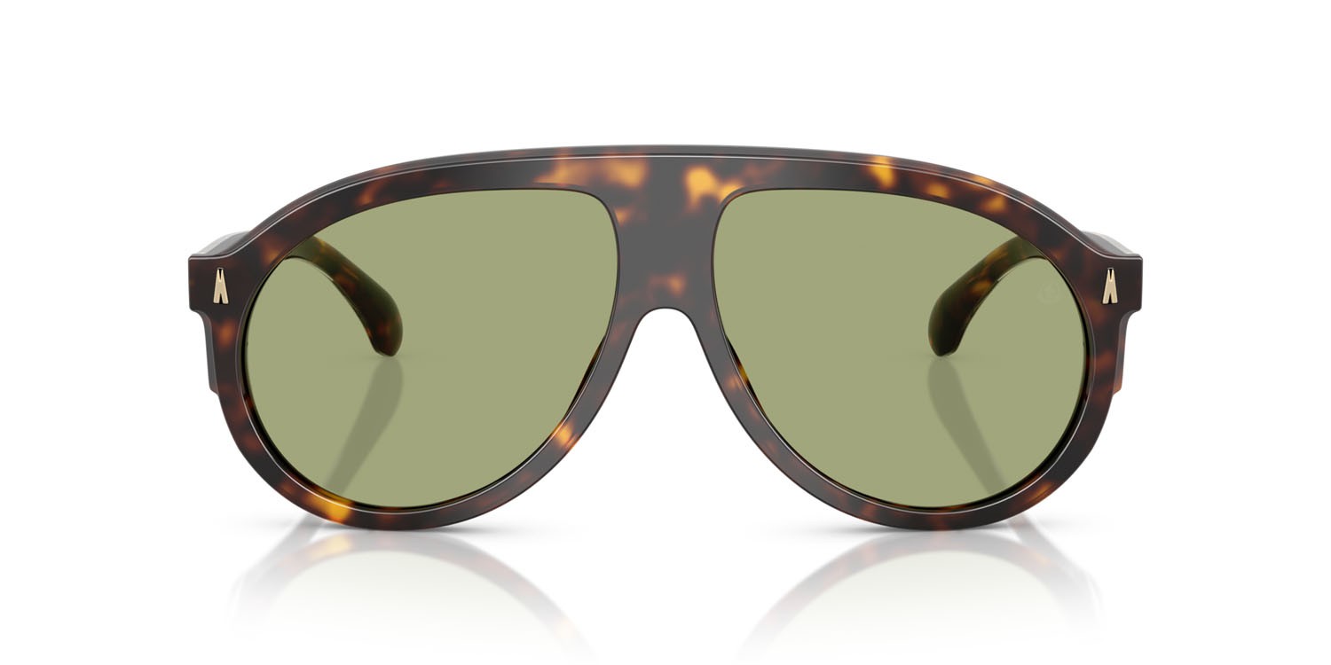 Occhiali da sole Moncler Fhaite ME 6001 (300282) colore tartarugato marrone forma aviator lenti verde