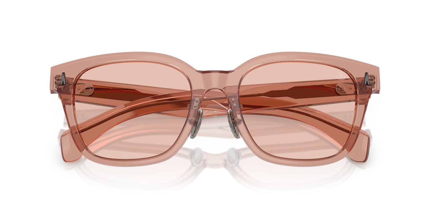 Occhiali da sole Moncler Metrope ME 6002D (300884) colore rosa trasparente forma quadrato lenti rosa