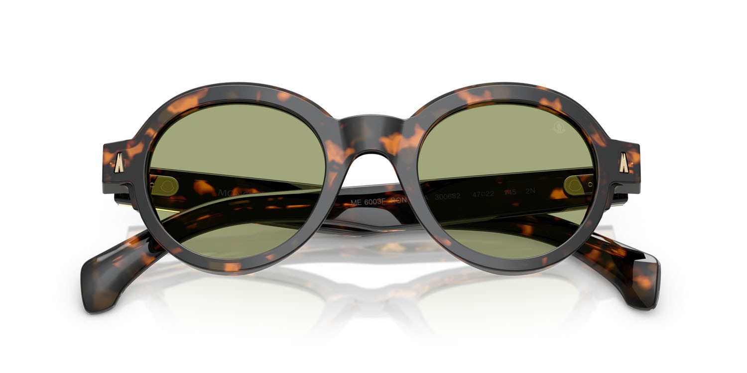Sonnenbrillen Moncler Rondosa ME 6003F (300682) farbe marrone verde havana form rund gläser verde