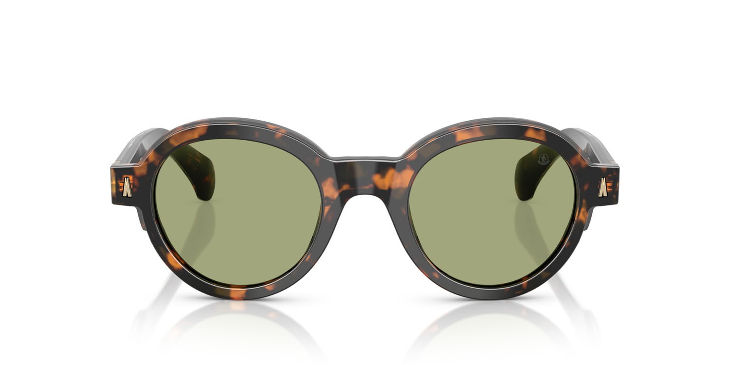 Sonnenbrillen Moncler Rondosa ME 6003F (300682) farbe marrone verde havana form rund gläser verde
