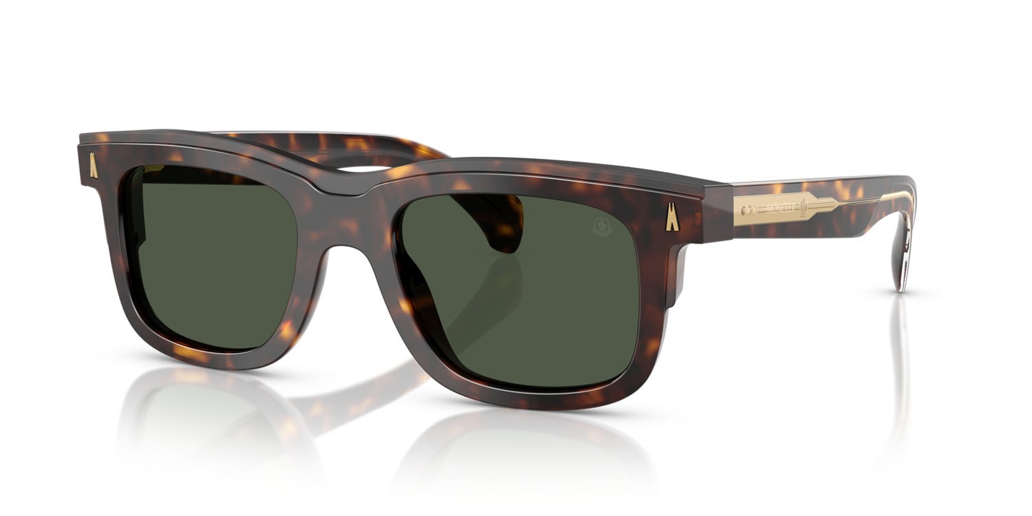 Occhiali da sole Moncler Claro ME 6004 (30029A) colore tartarugato marrone forma quadrato lenti polar verde