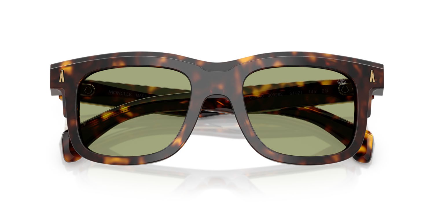 Sonnenbrillen Moncler Claro ME 6004F (300282) farbe tartarugato marrone form quadratisch gläser verde