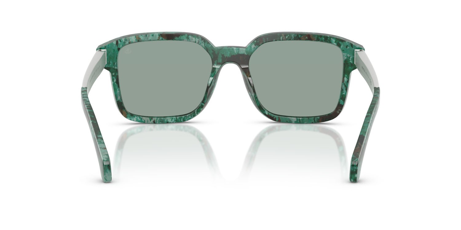 Occhiali da sole Moncler Quaderna ME 6006 (301282) colore havana verde forma quadrato lenti verde petrolio