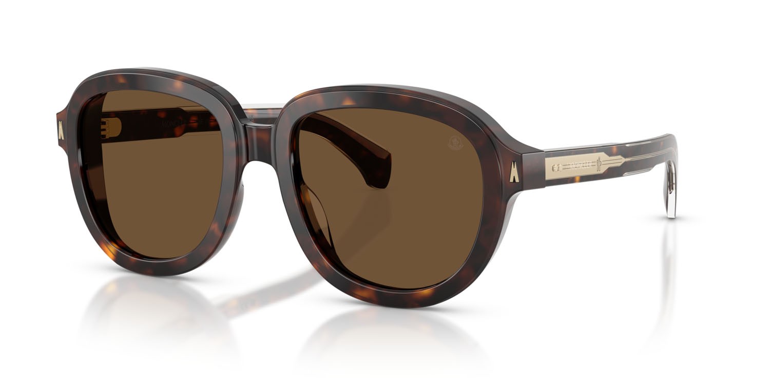 Occhiali da sole Moncler Cirsee ME 6007U (300273) colore havana scuro lucido forma aviator lenti marrone tinta unita