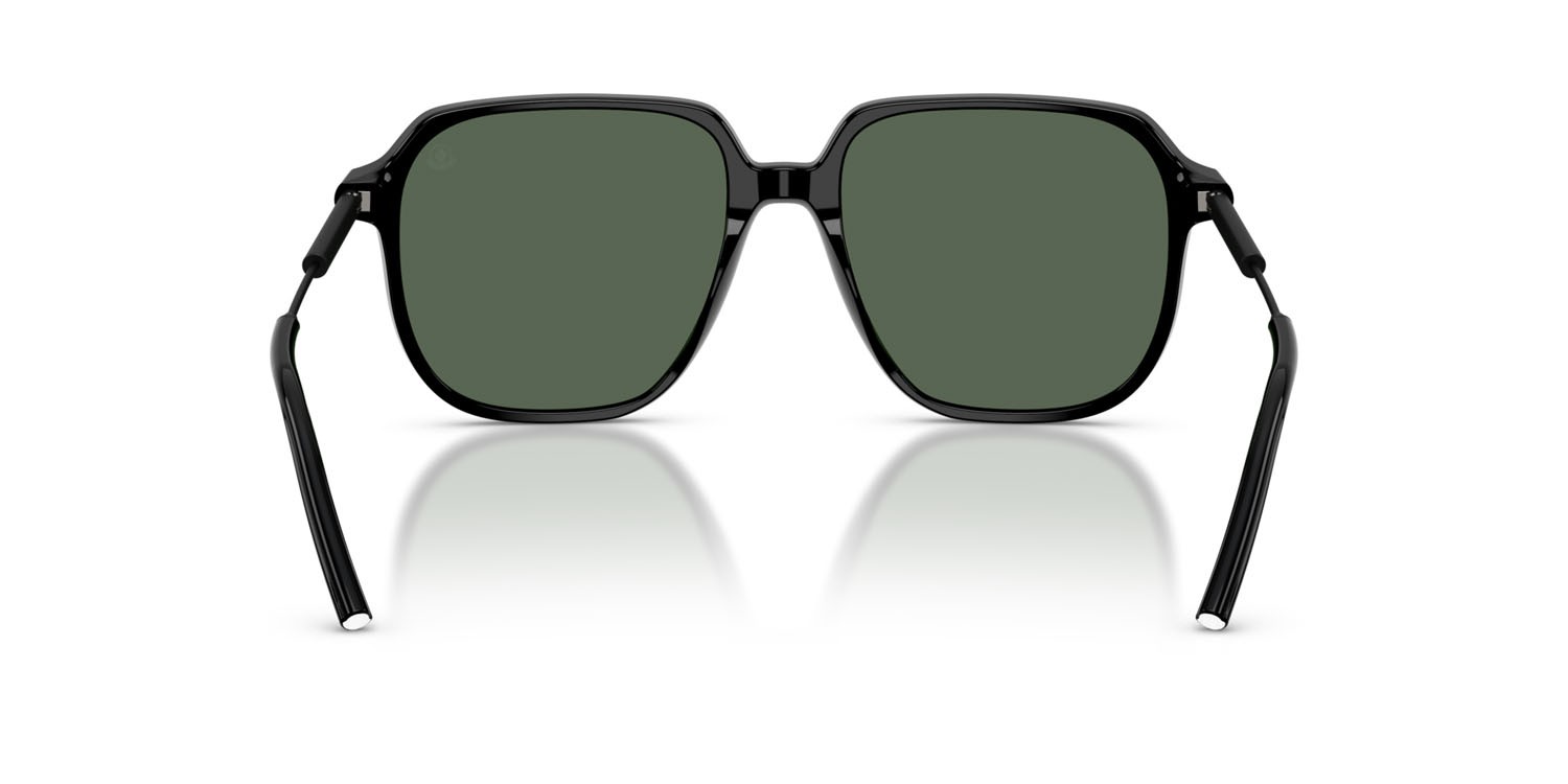 Occhiali da sole Moncler Cylin ME 6010 (300171) colore nero lucido forma aviator lenti verde scuro tinta unita